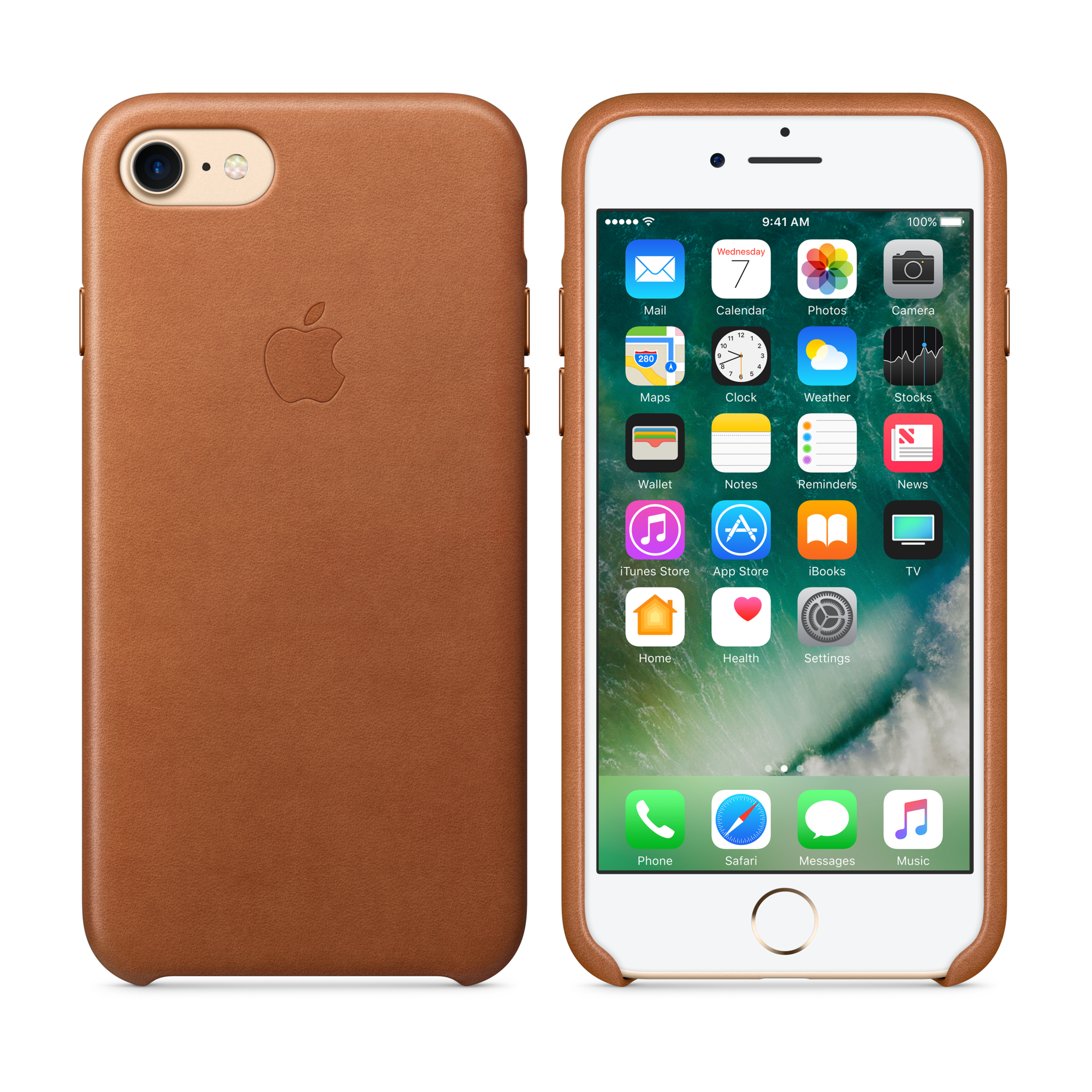 iPhone 7 Leather Case — Saddle Brown