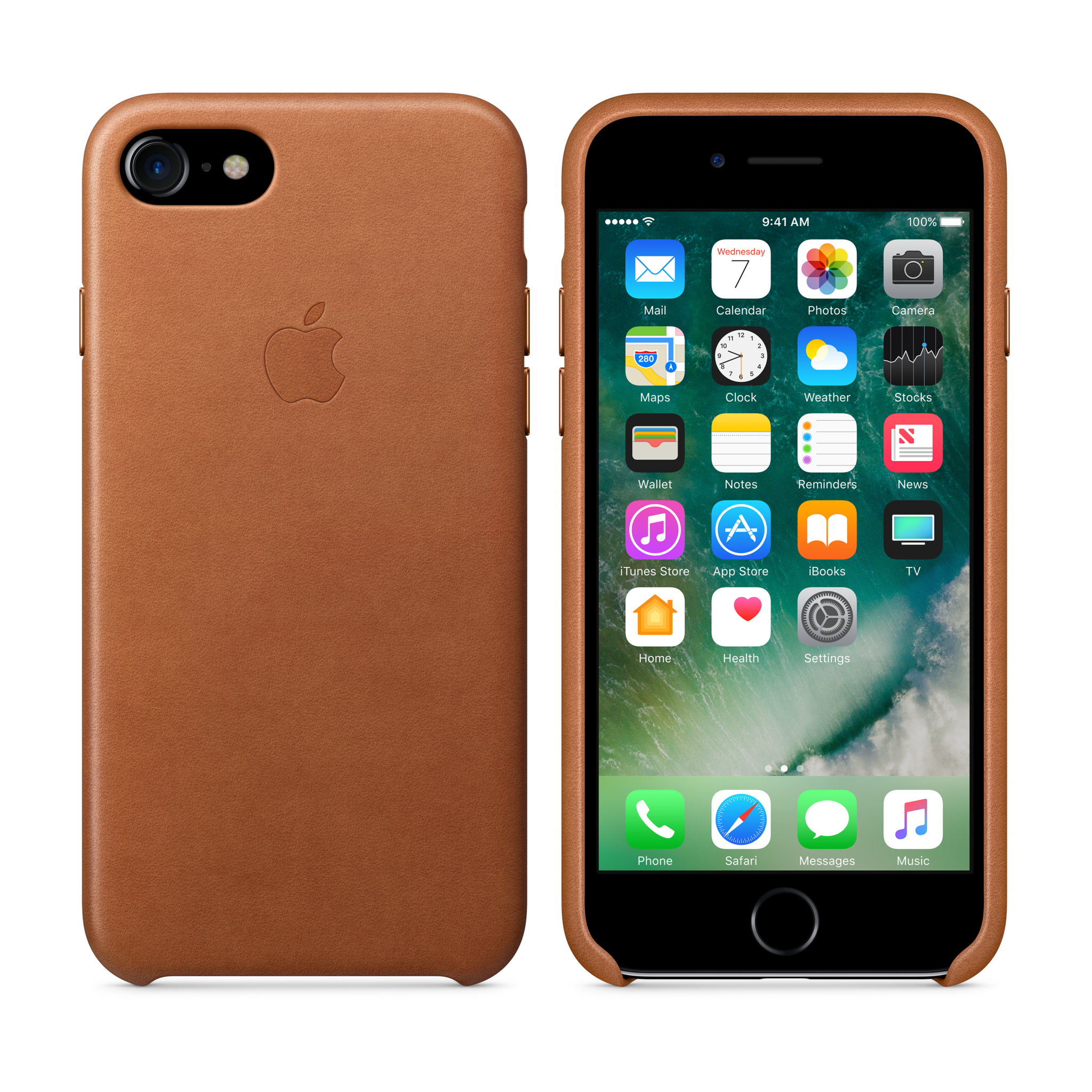 iPhone 7 Leather Case — Saddle Brown