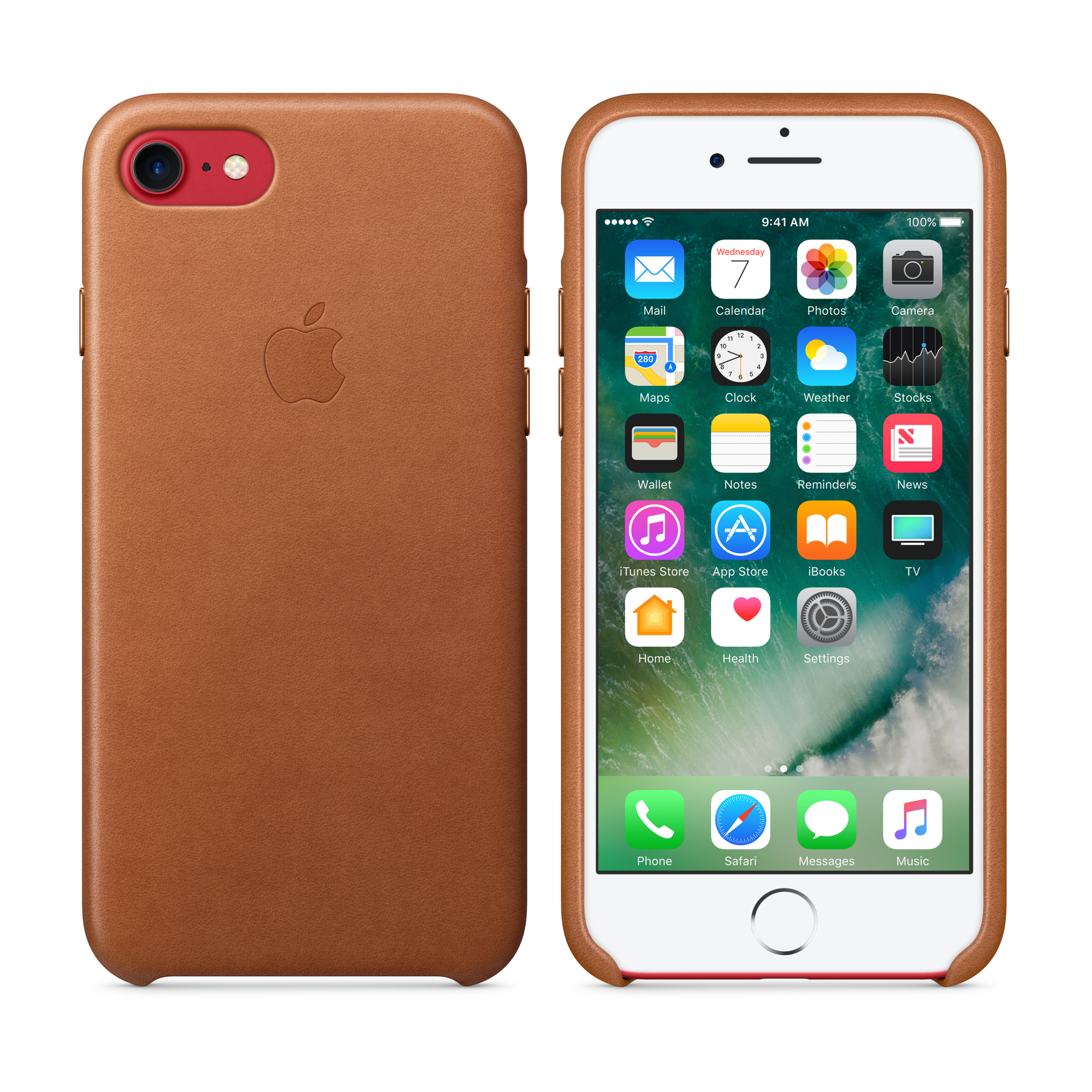 iPhone 7 Leather Case — Saddle Brown