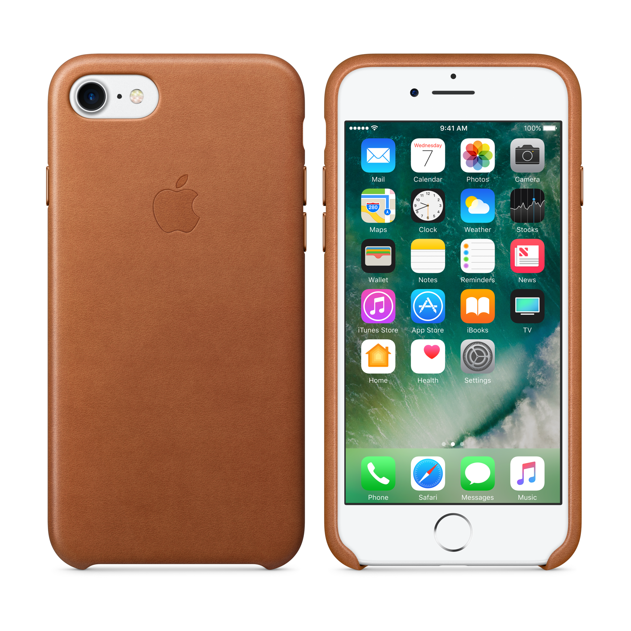 iPhone 7 Leather Case — Saddle Brown