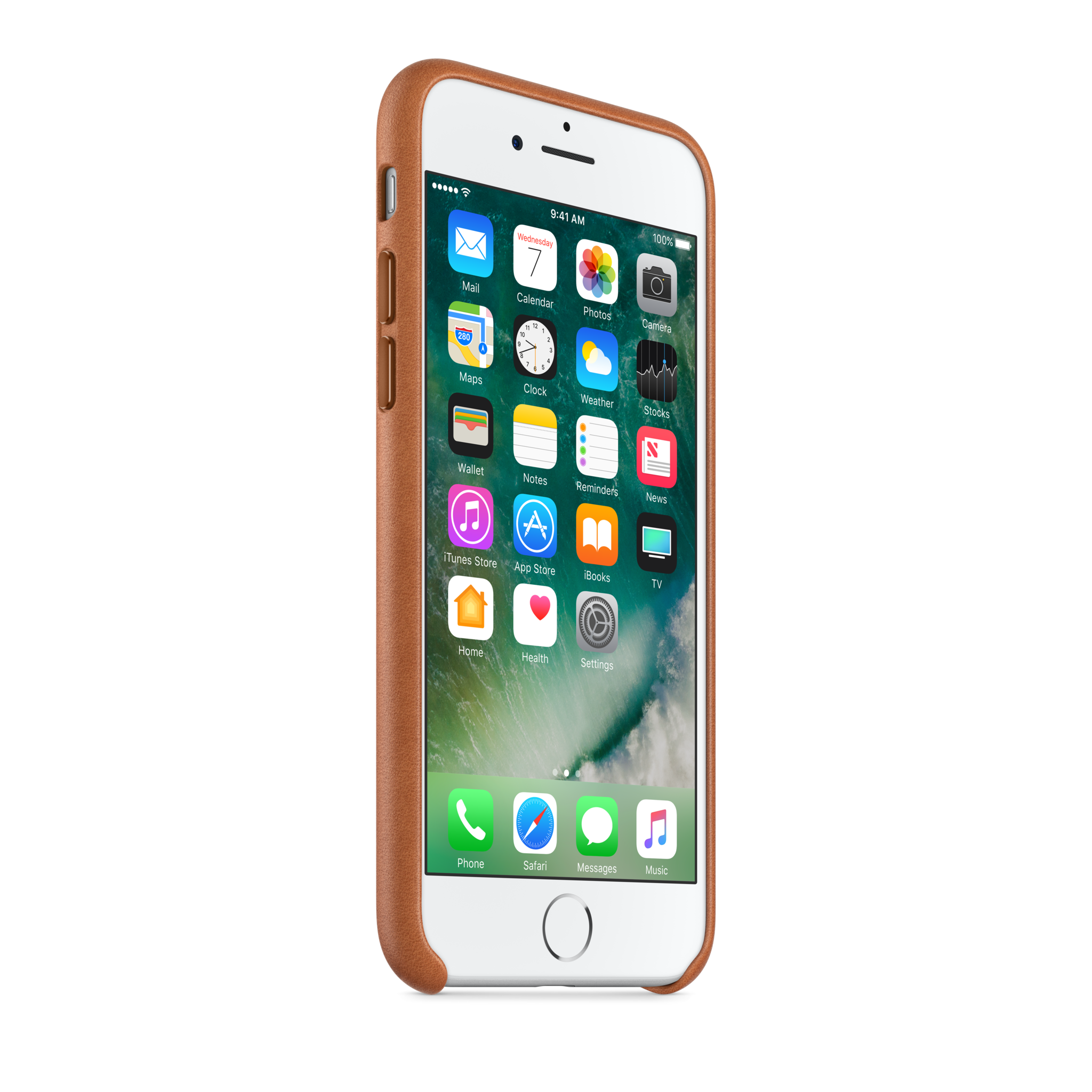 iPhone 7 Leather Case — Saddle Brown