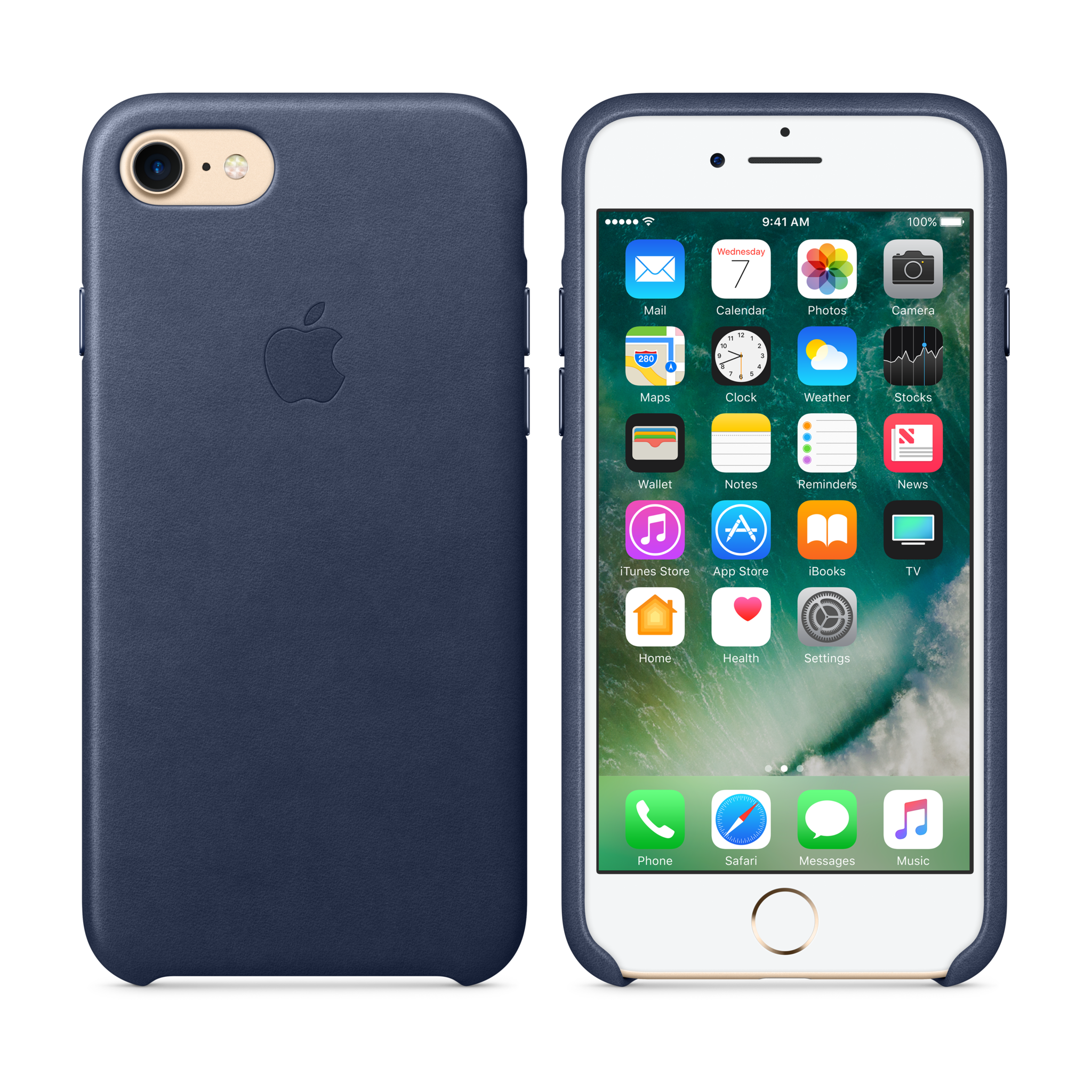 iPhone 7 Leather Case — Midnight Blue