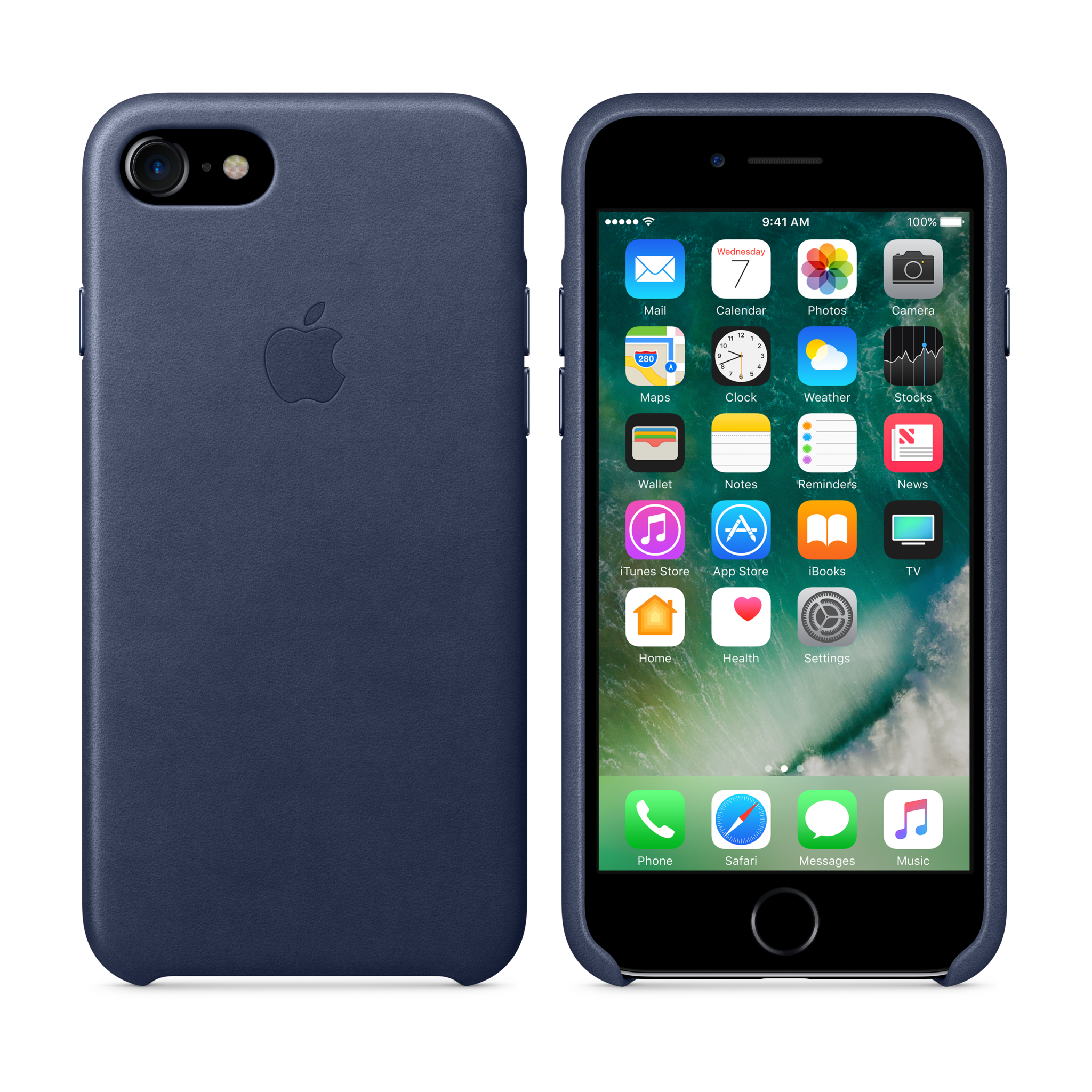 iPhone 7 Leather Case — Midnight Blue