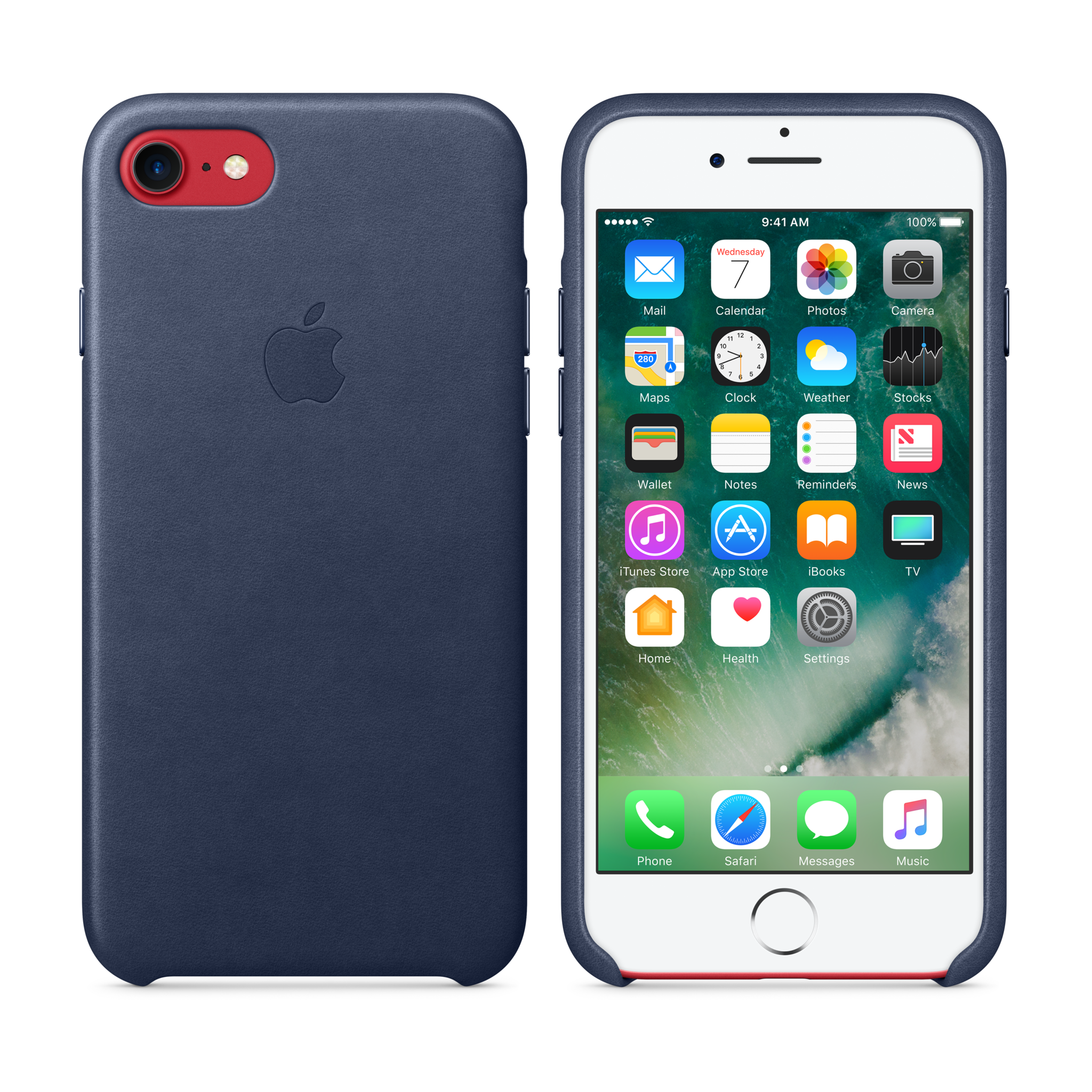 iPhone 7 Leather Case — Midnight Blue