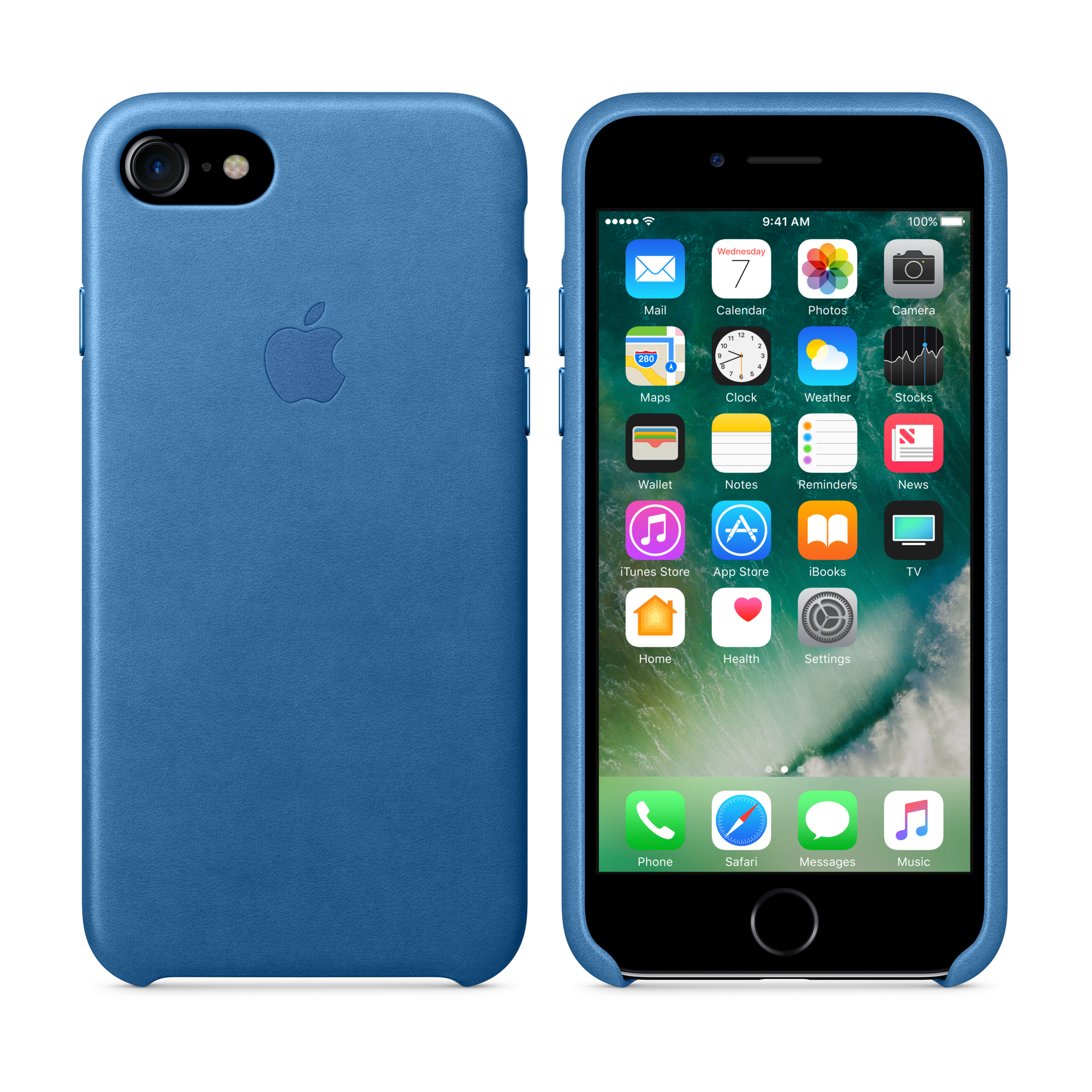 iPhone 7 Leather Case — Sea Blue