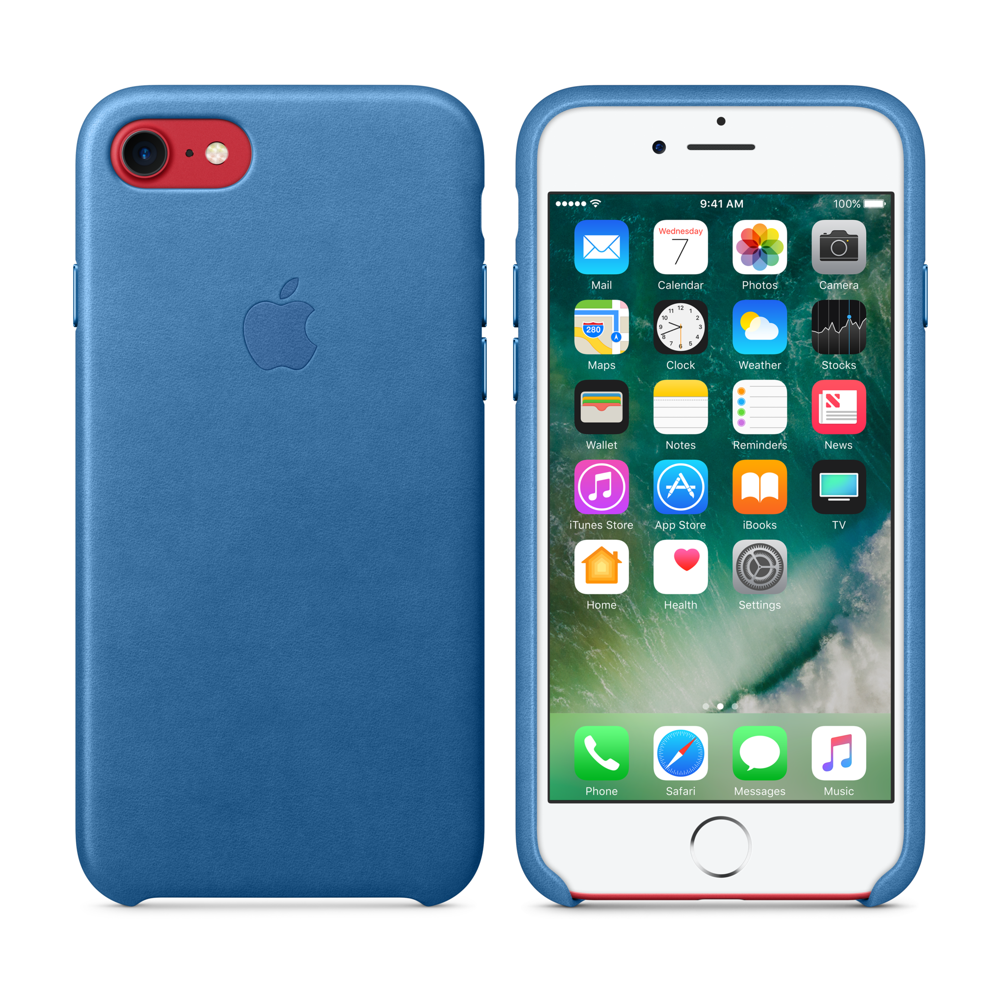 iPhone 7 Leather Case — Sea Blue