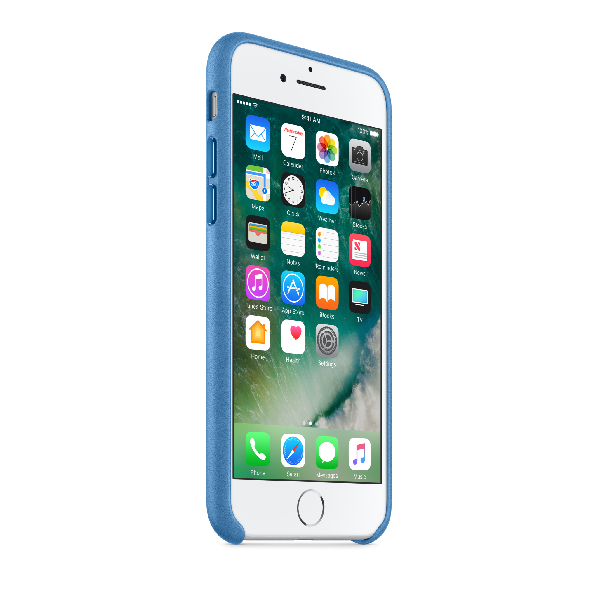 iPhone 7 Leather Case — Sea Blue