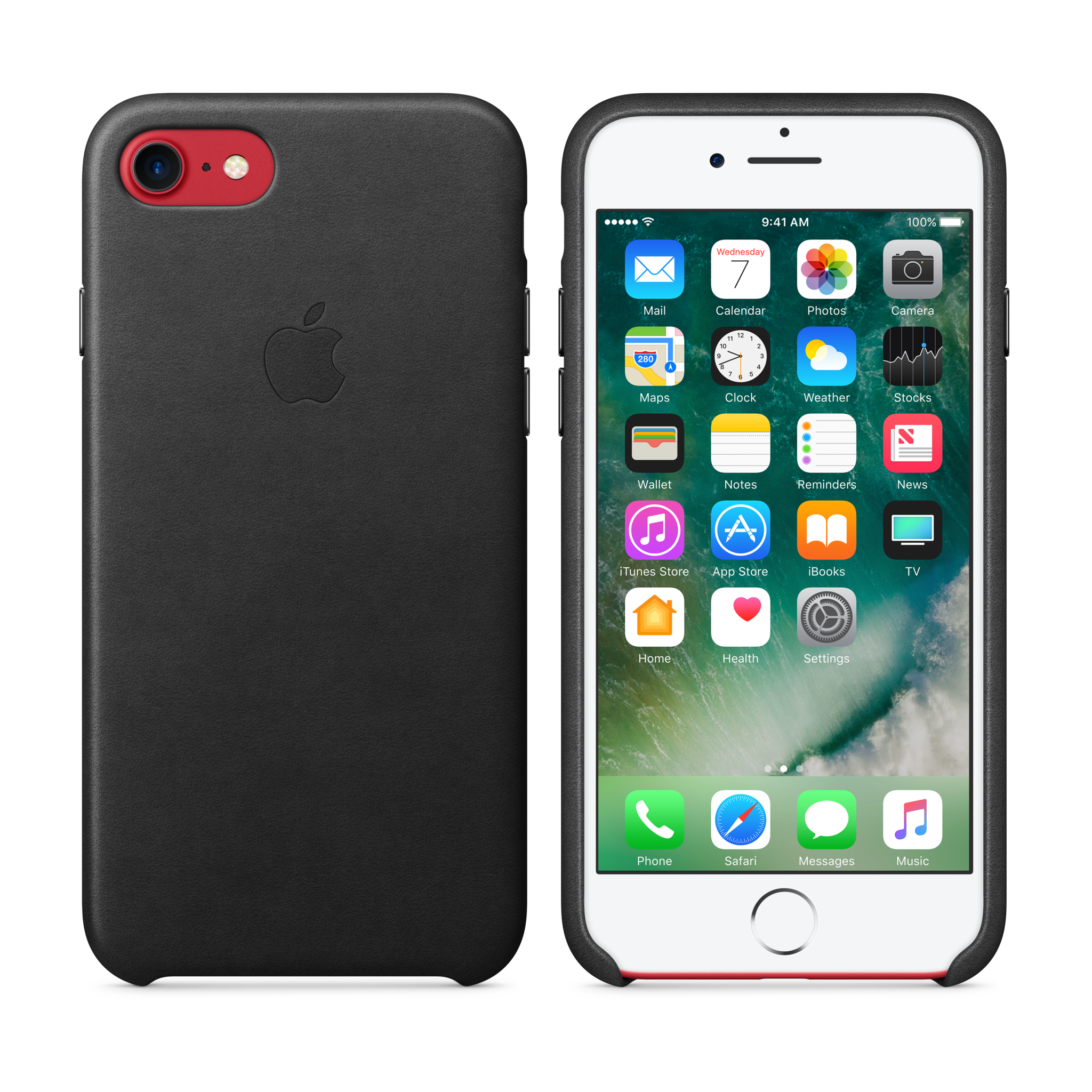 iPhone 7 Leather Case — Black
