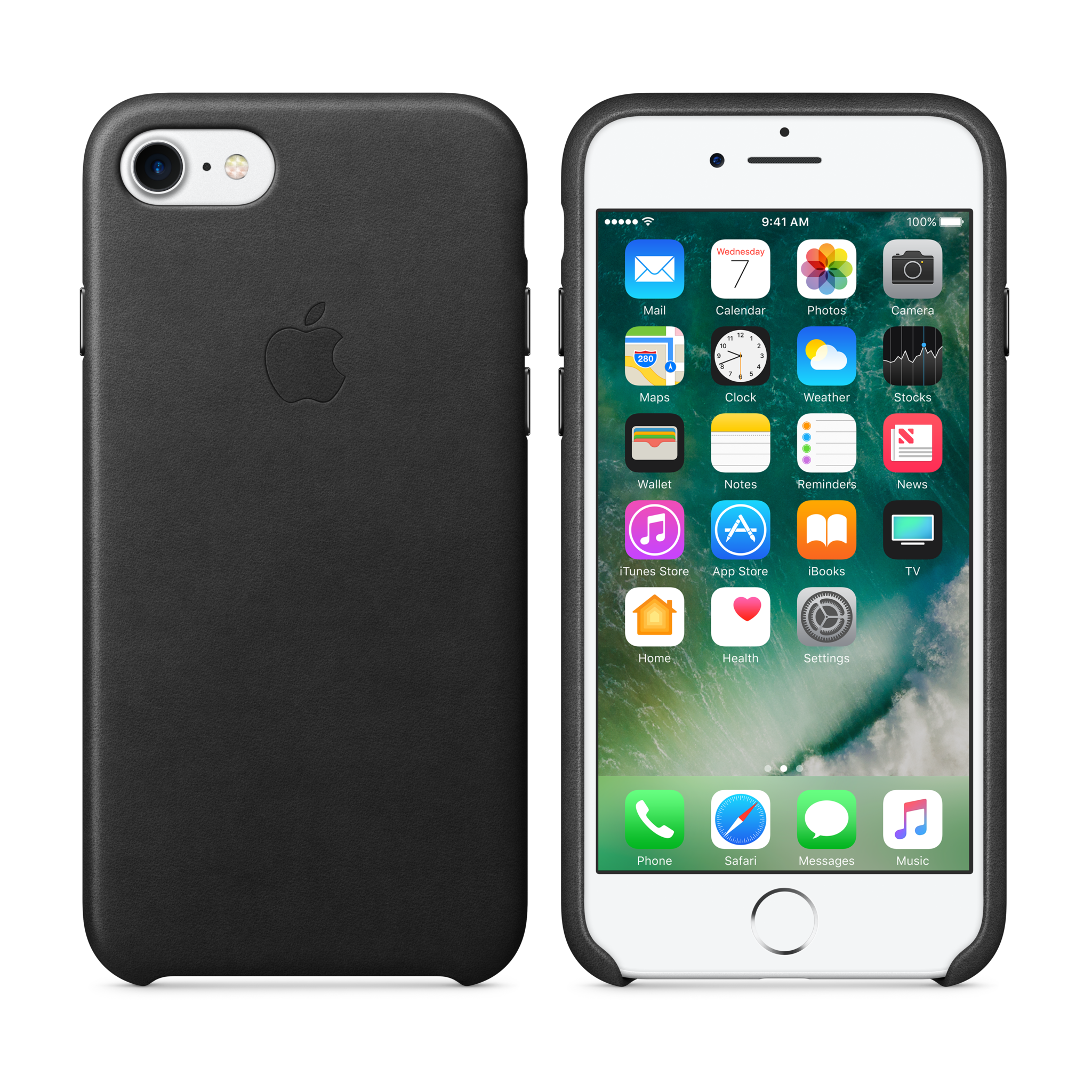 iPhone 7 Leather Case — Black