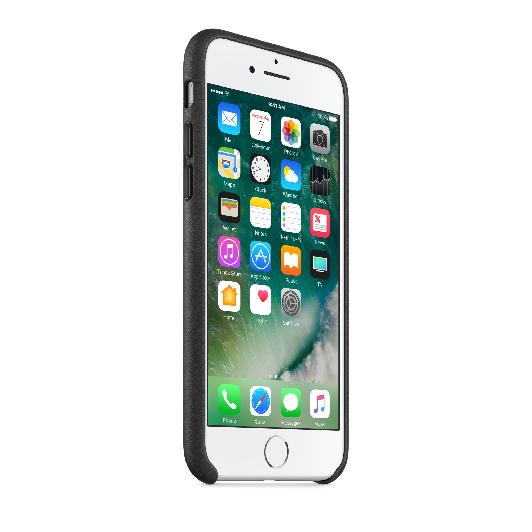 iPhone 7 Leather Case — Black