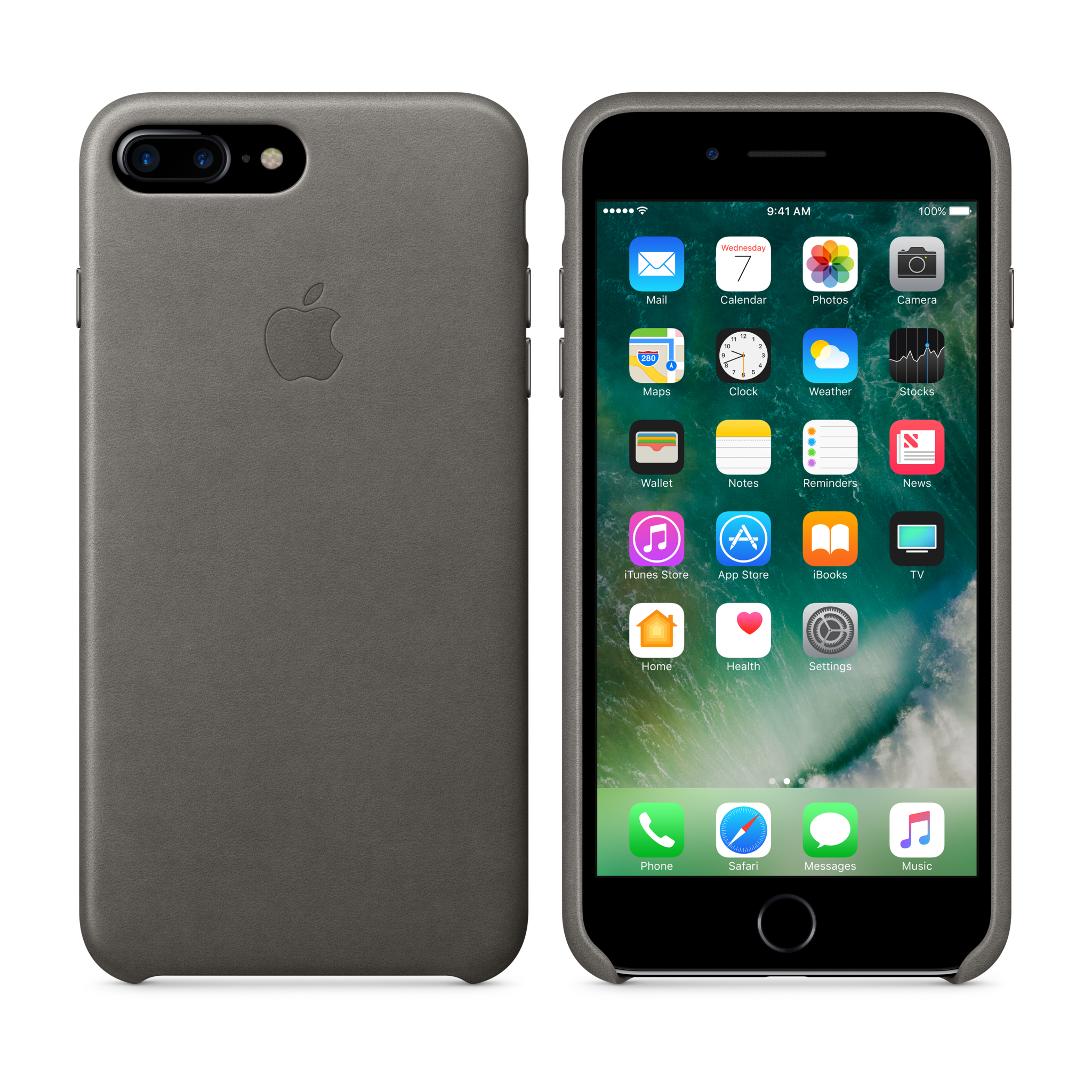 iPhone 7 Plus Leather Case — Storm Gray