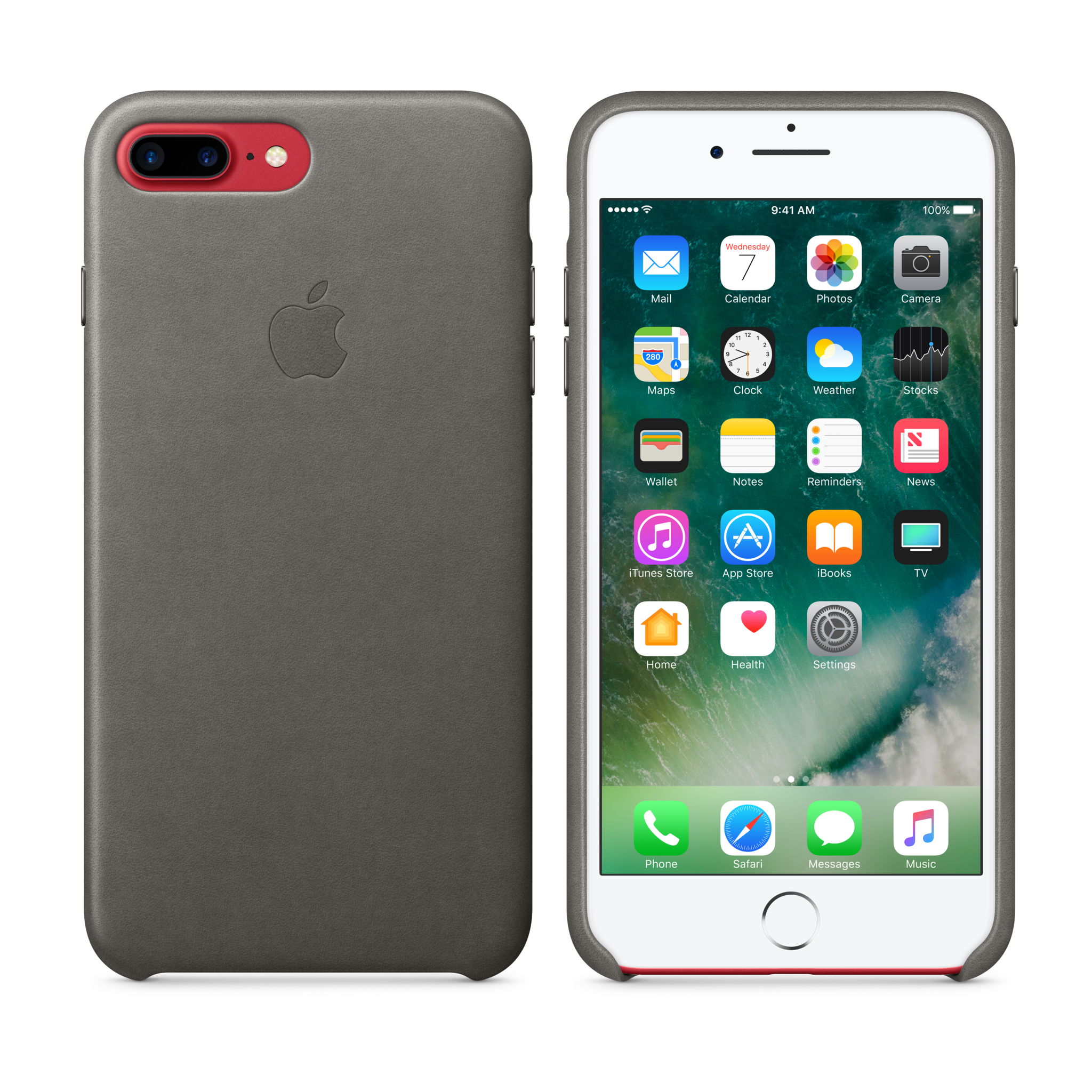 iPhone 7 Plus Leather Case — Storm Gray