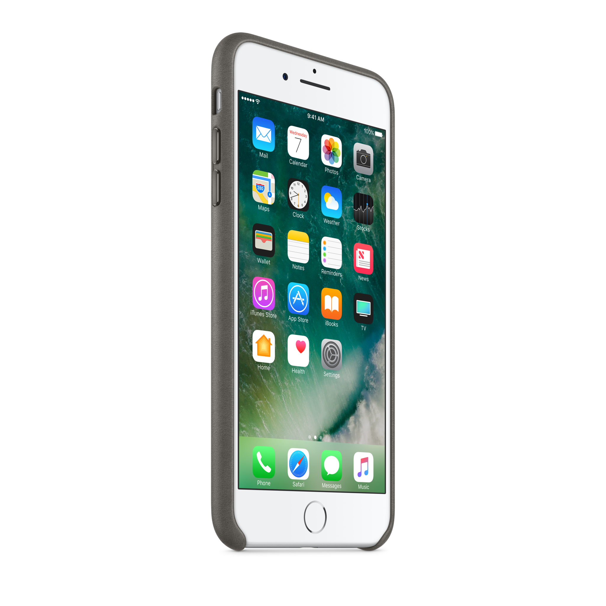 iPhone 7 Plus Leather Case — Storm Gray