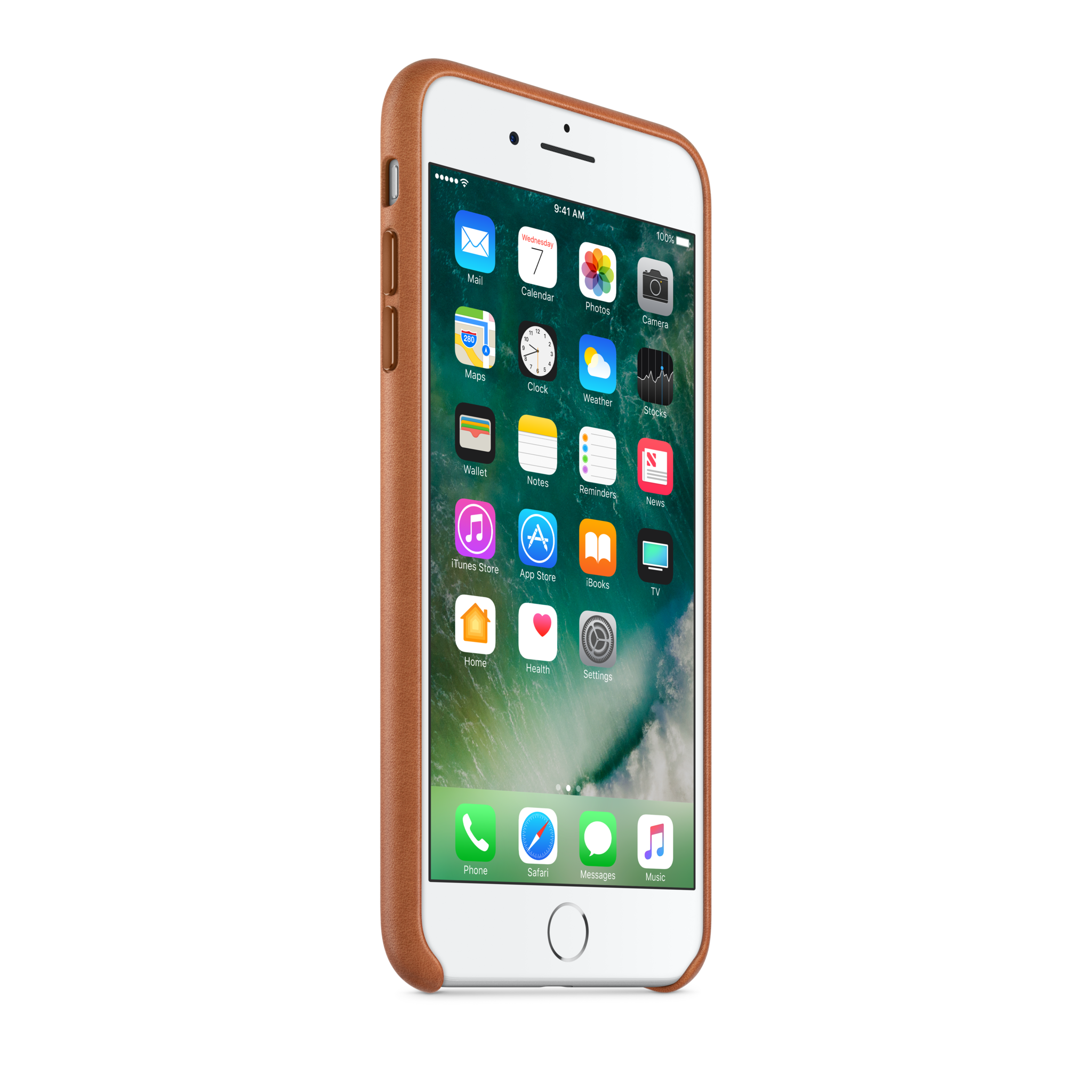 iPhone 7 Plus Leather Case — Saddle Brown