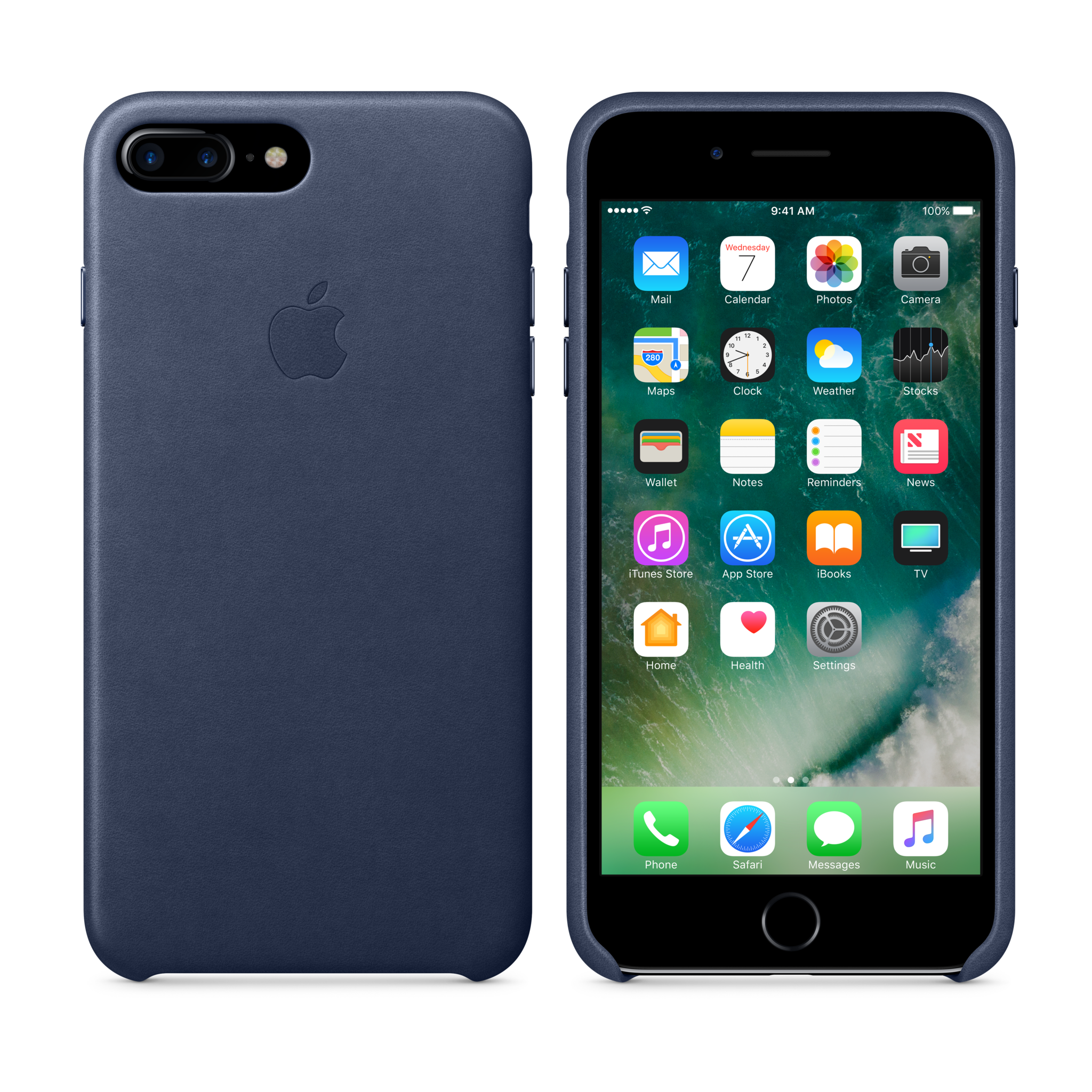 iPhone 7 Plus Leather Case — Midnight Blue