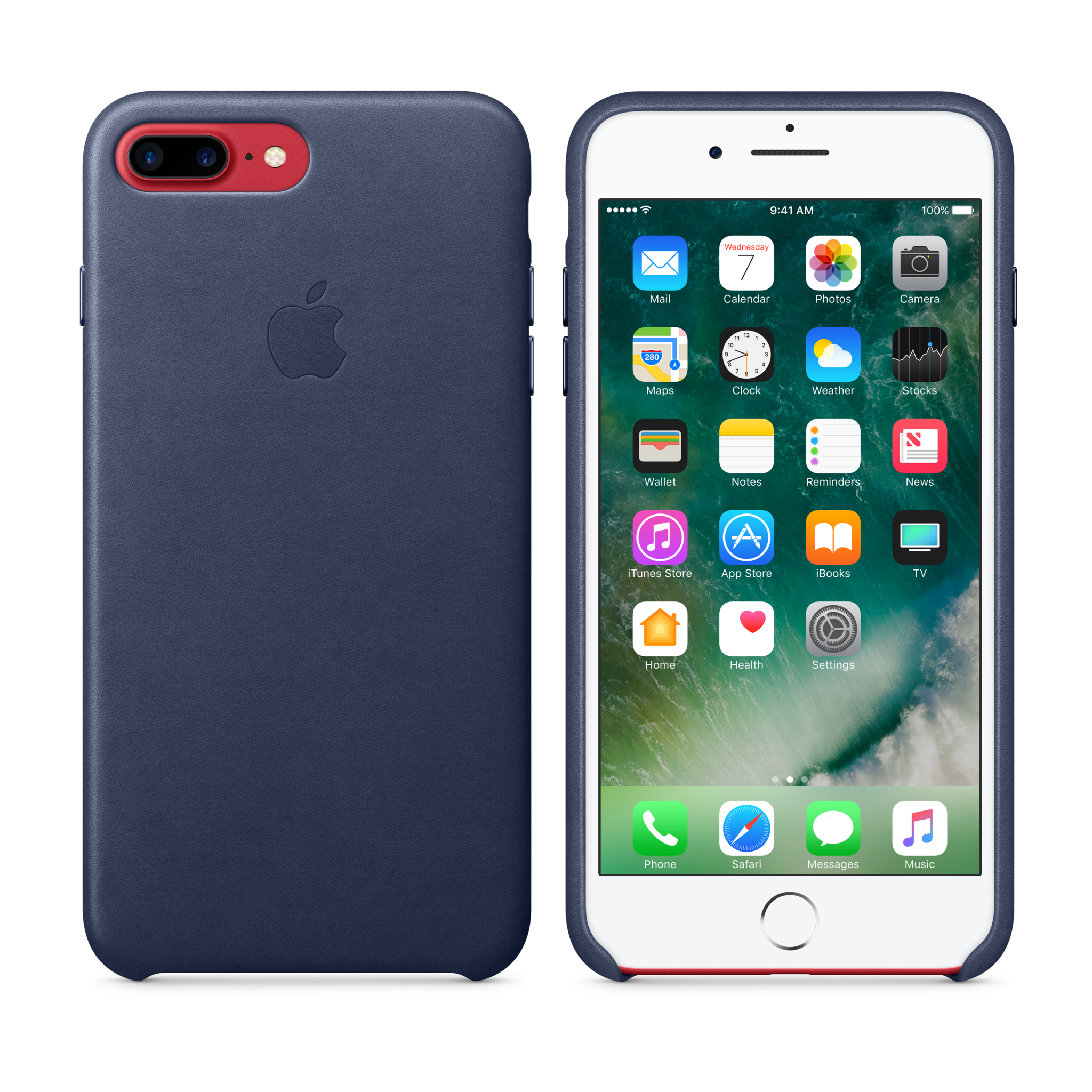 iPhone 7 Plus Leather Case — Midnight Blue