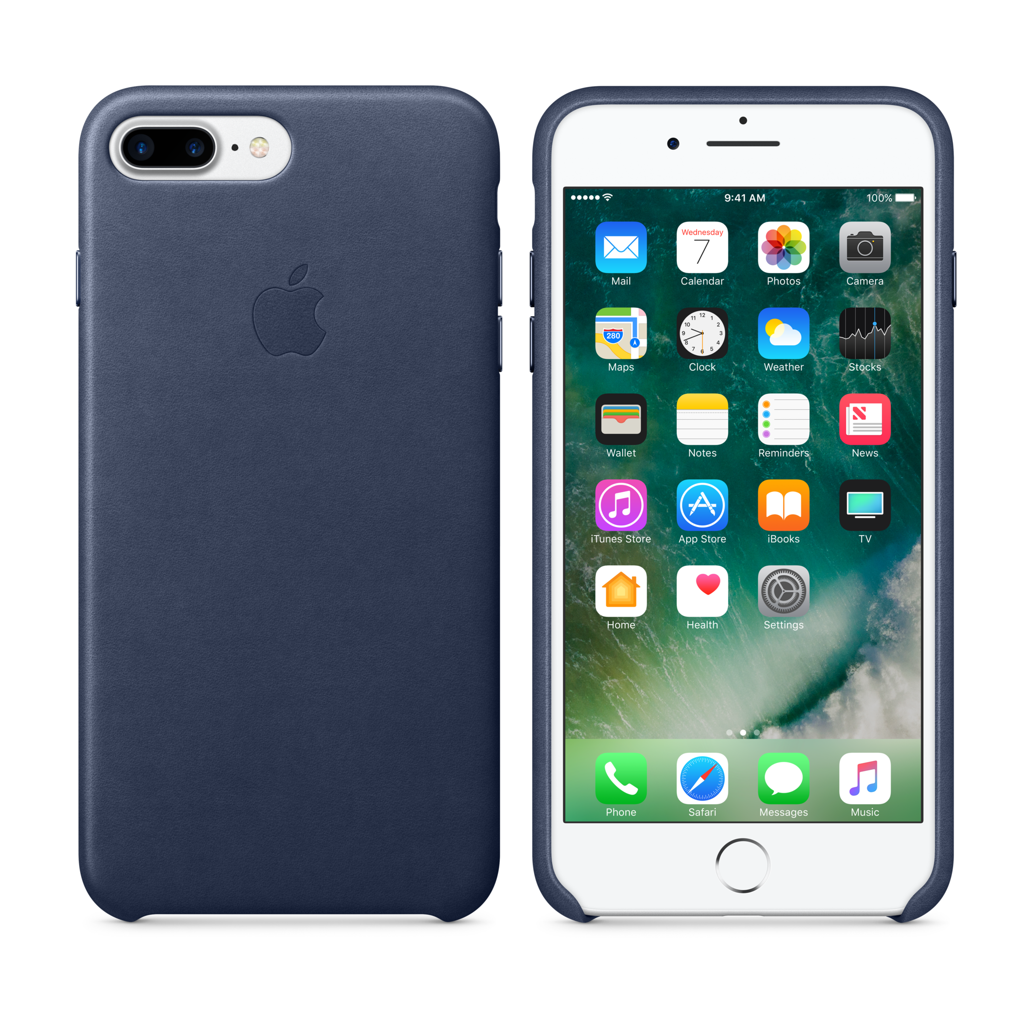 iPhone 7 Plus Leather Case — Midnight Blue