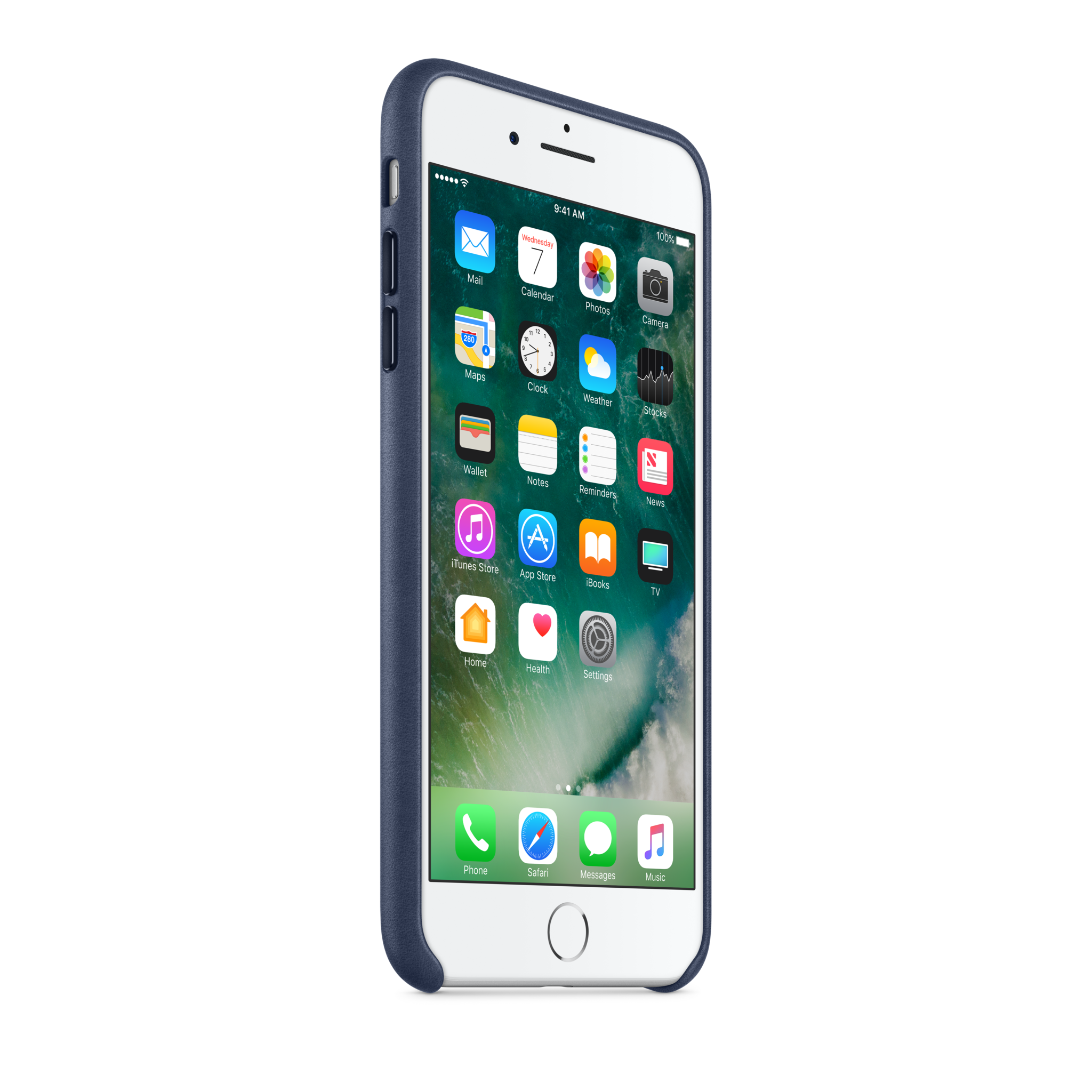 iPhone 7 Plus Leather Case — Midnight Blue