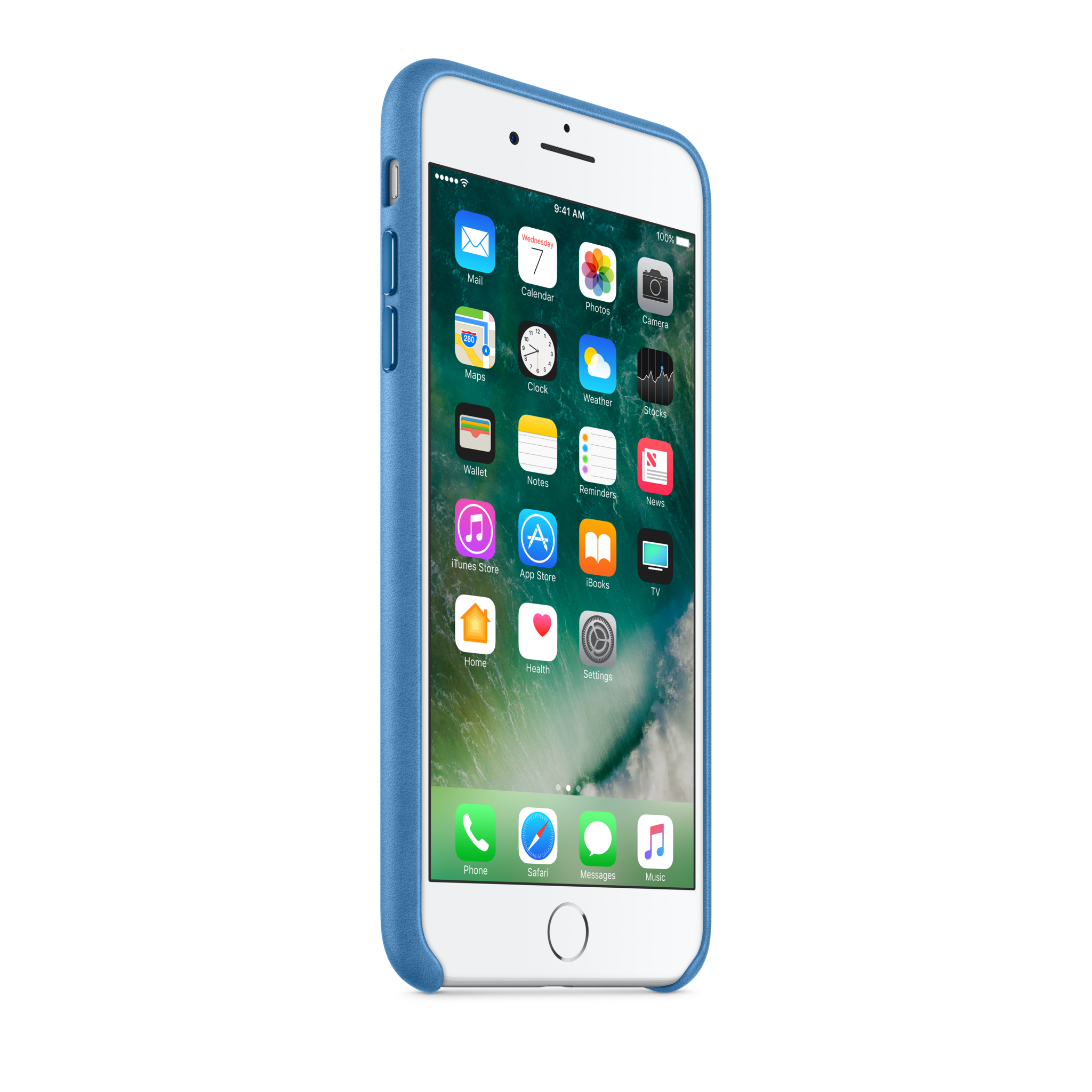 iPhone 7 Plus Leather Case — Sea Blue