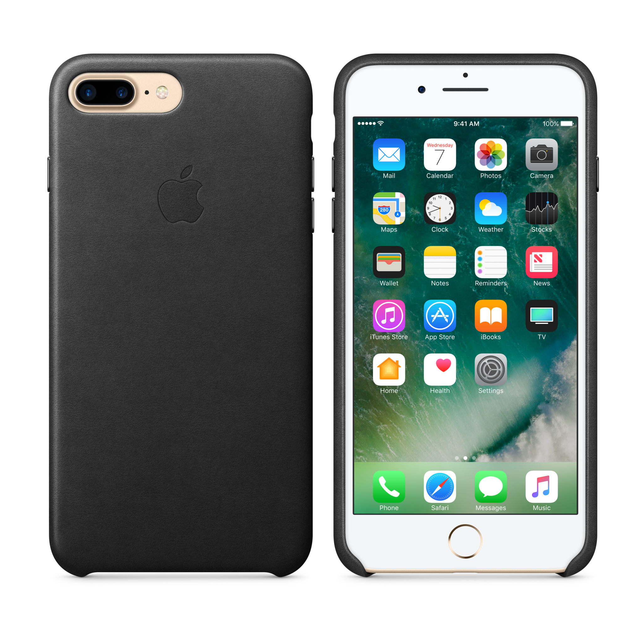 iPhone 7 Plus Leather Case — Black