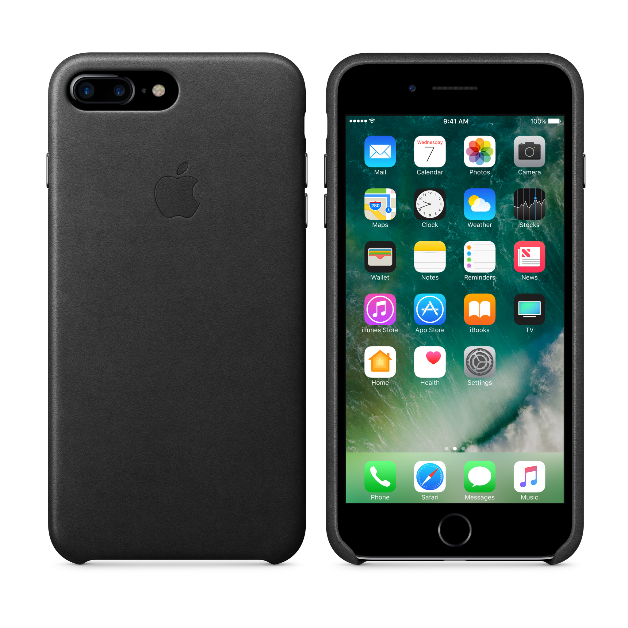 iPhone 7 Plus Leather Case — Black