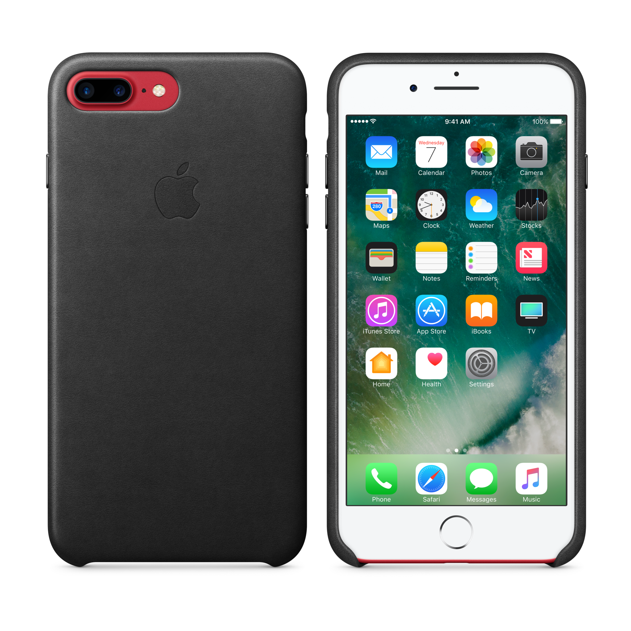 iPhone 7 Plus Leather Case — Black