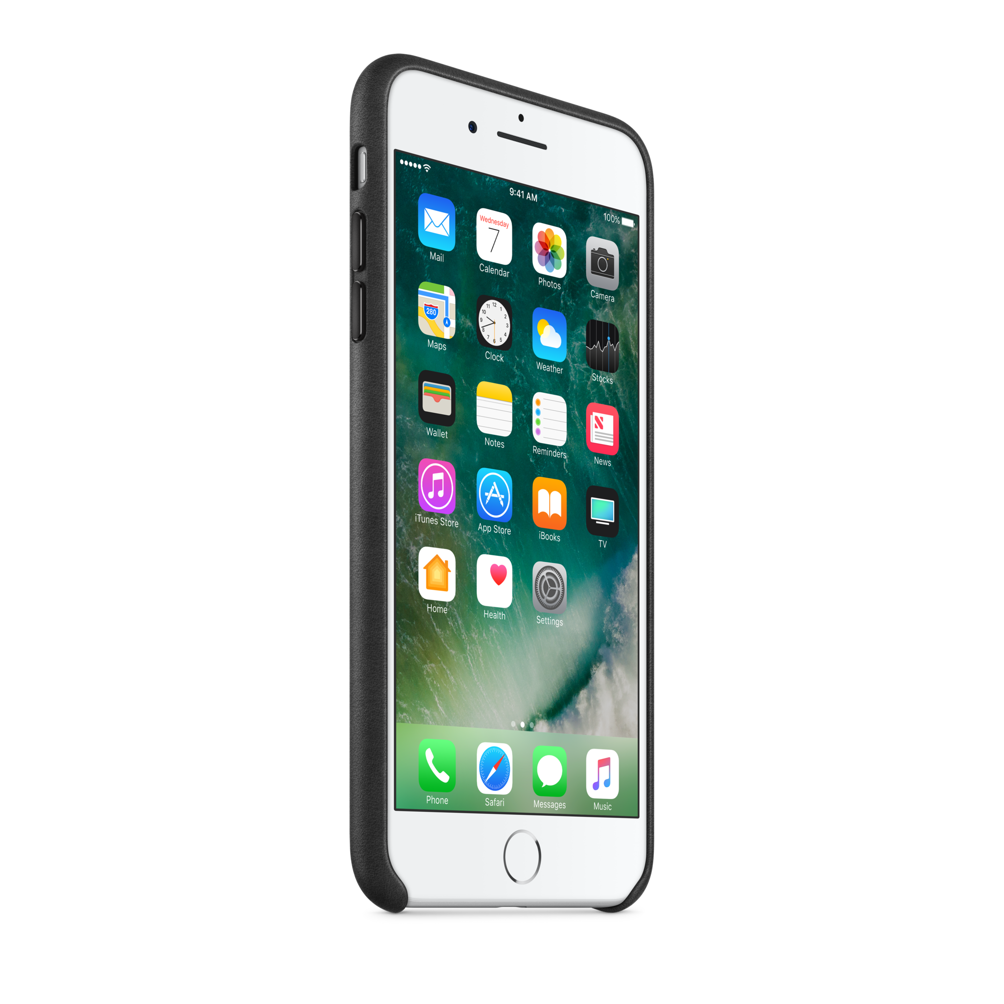 iPhone 7 Plus Leather Case — Black