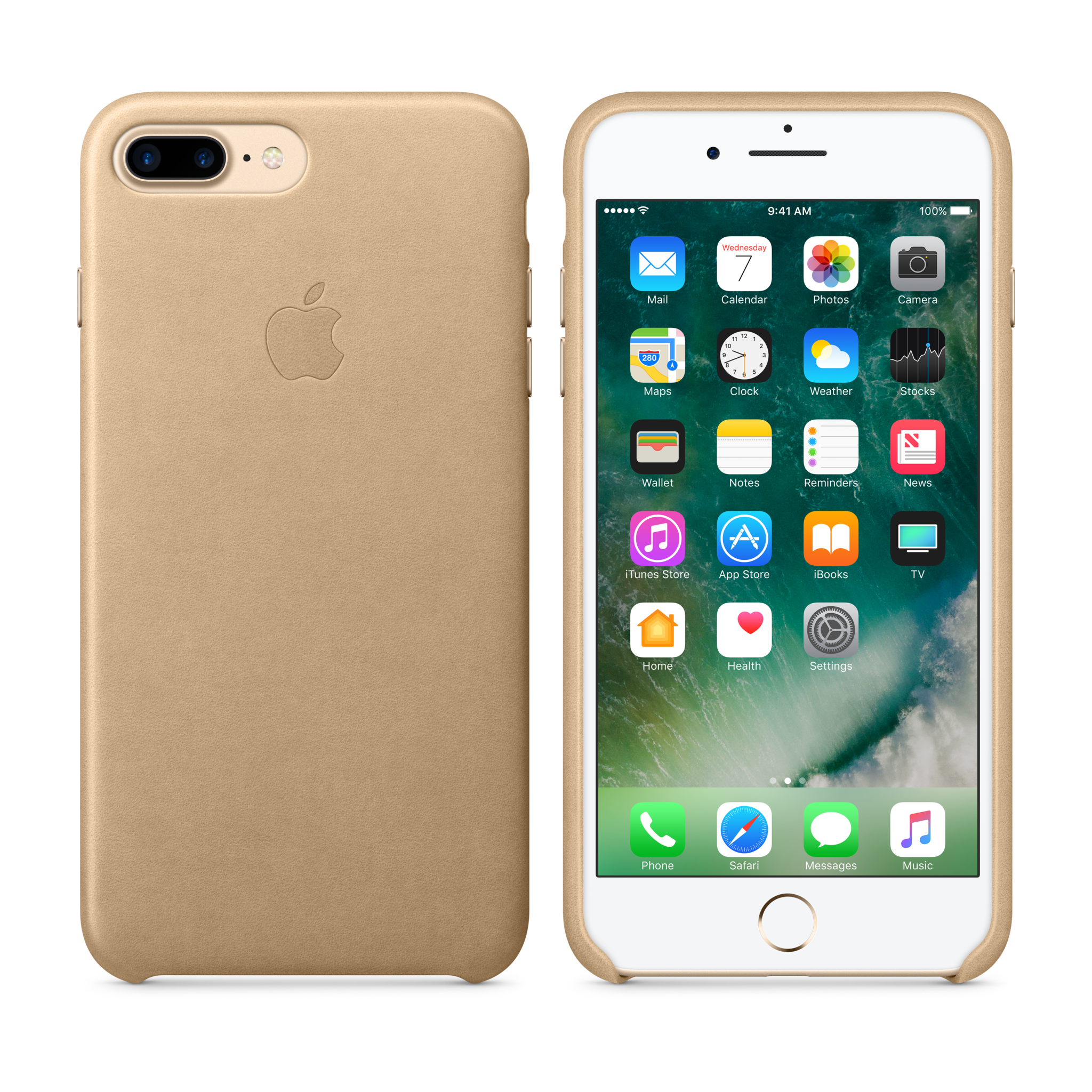 iPhone 7 Plus Leather Case — Tan