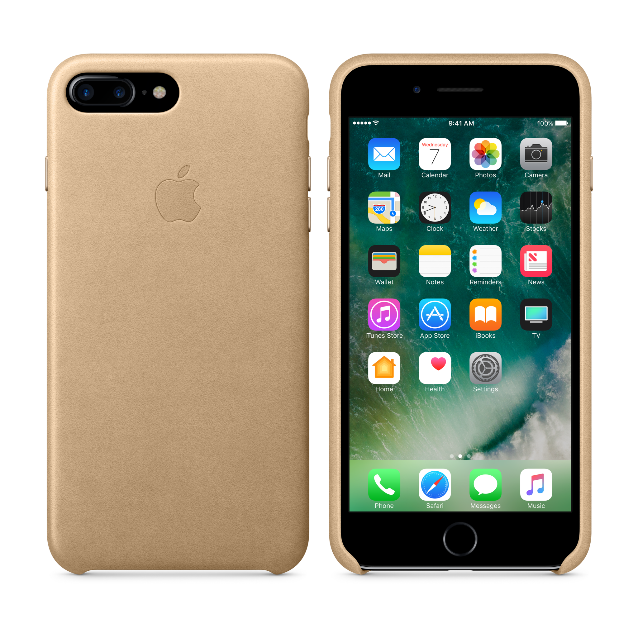 iPhone 7 Plus Leather Case — Tan