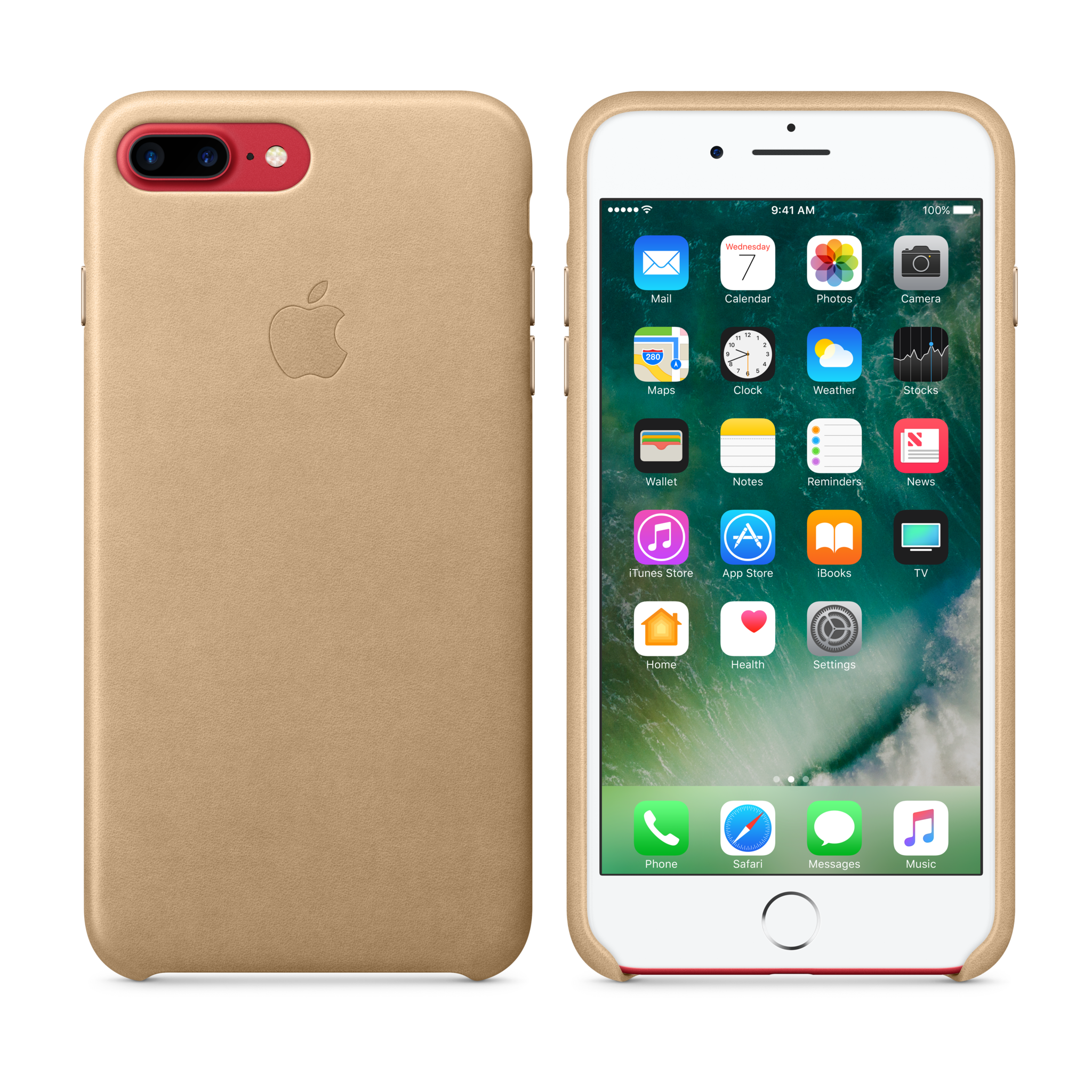 iPhone 7 Plus Leather Case — Tan