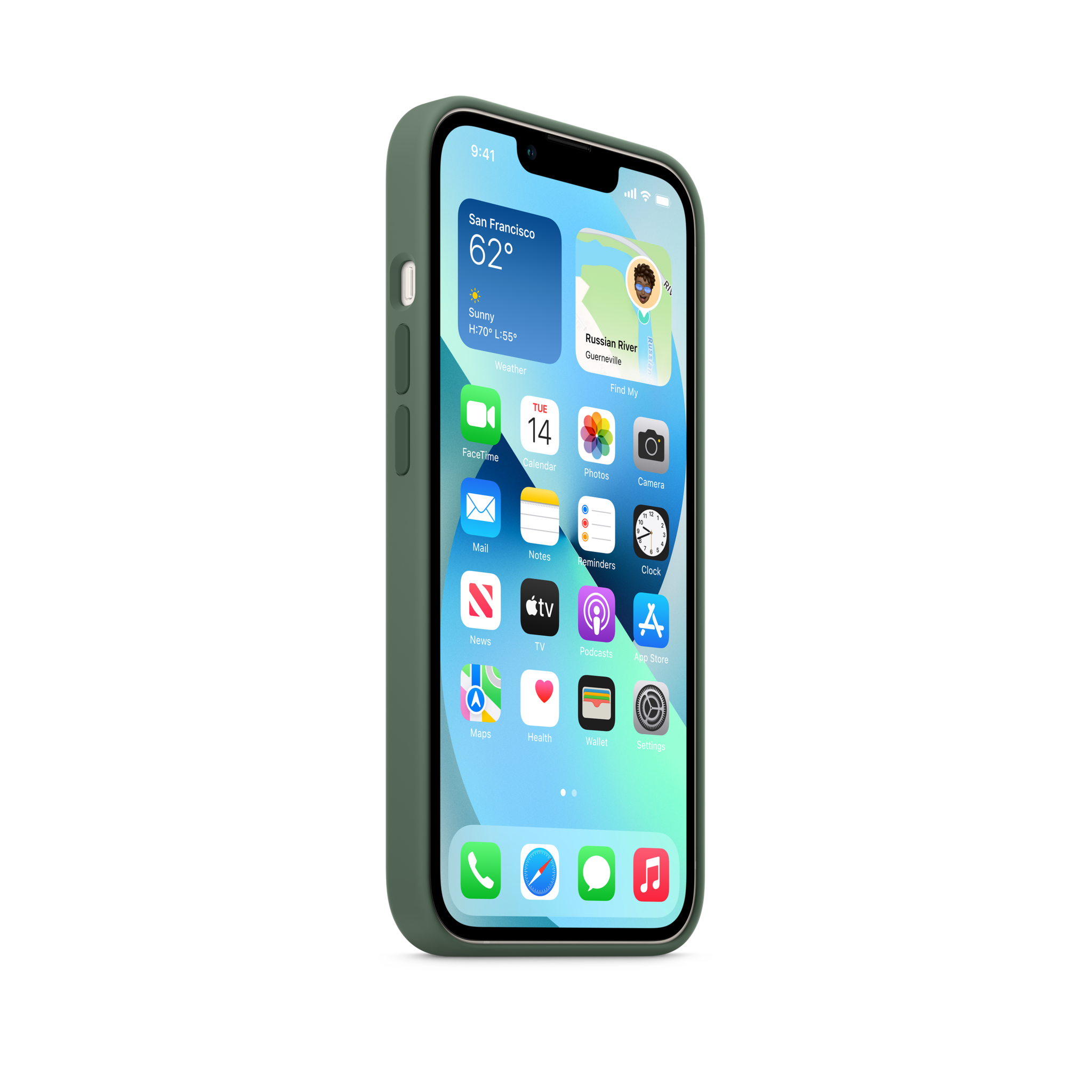 iPhone 13 Silicone Case with MagSafe — Eucalyptus