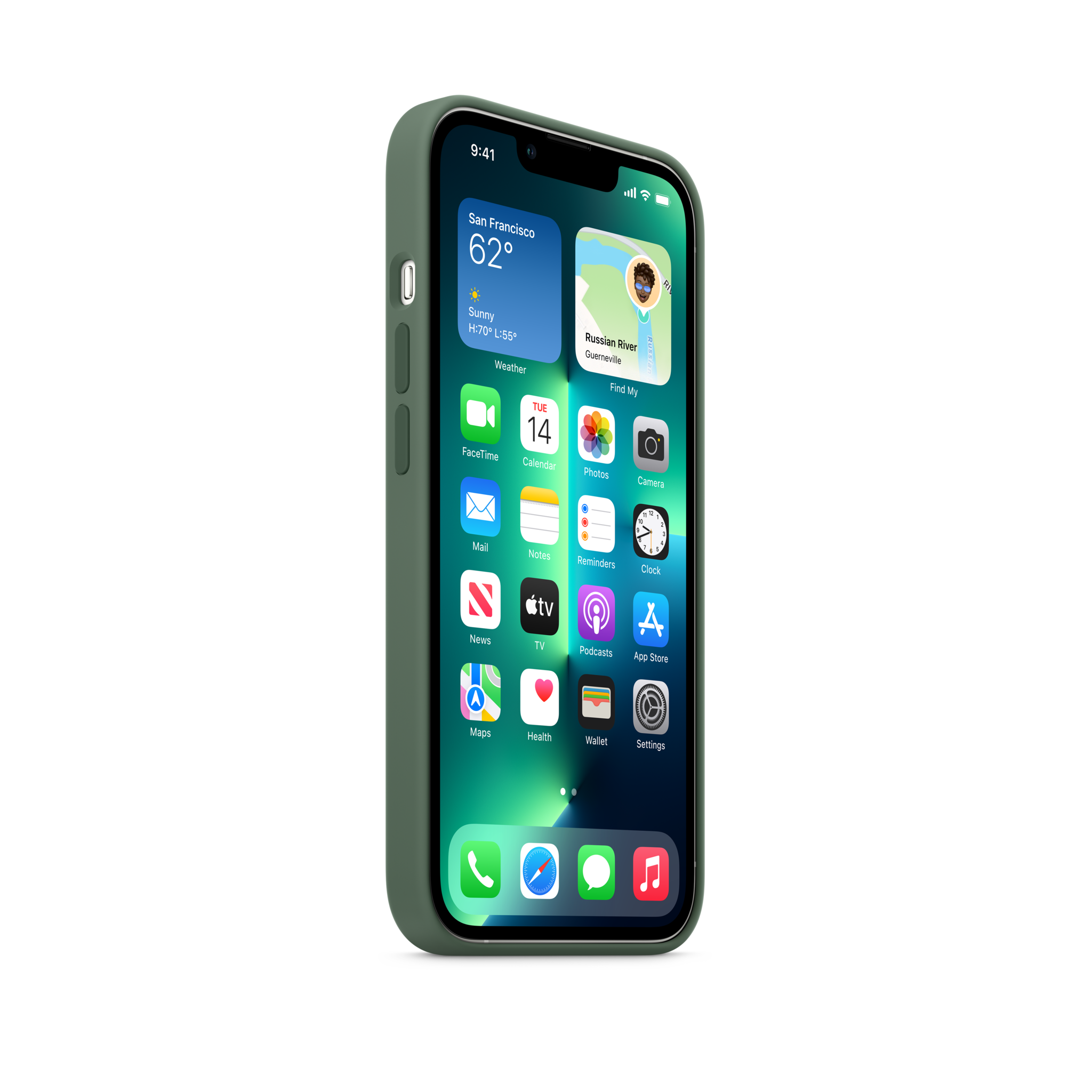 iPhone 13 Pro Silicone Case with MagSafe — Eucalyptus