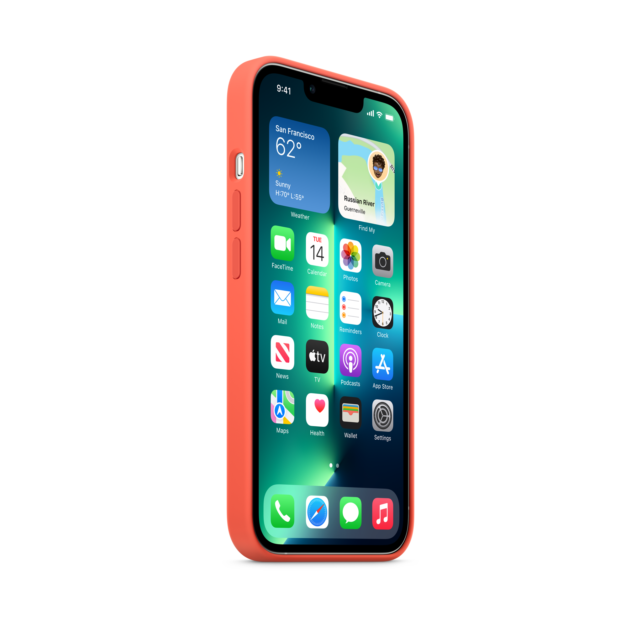 iPhone 13 Pro Silicone Case with MagSafe — Nectarine