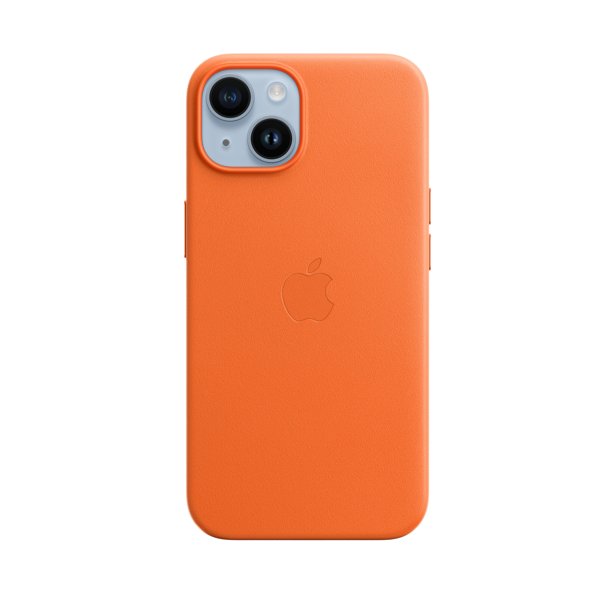 iPhone 14 Leather Case with MagSafe — Orange