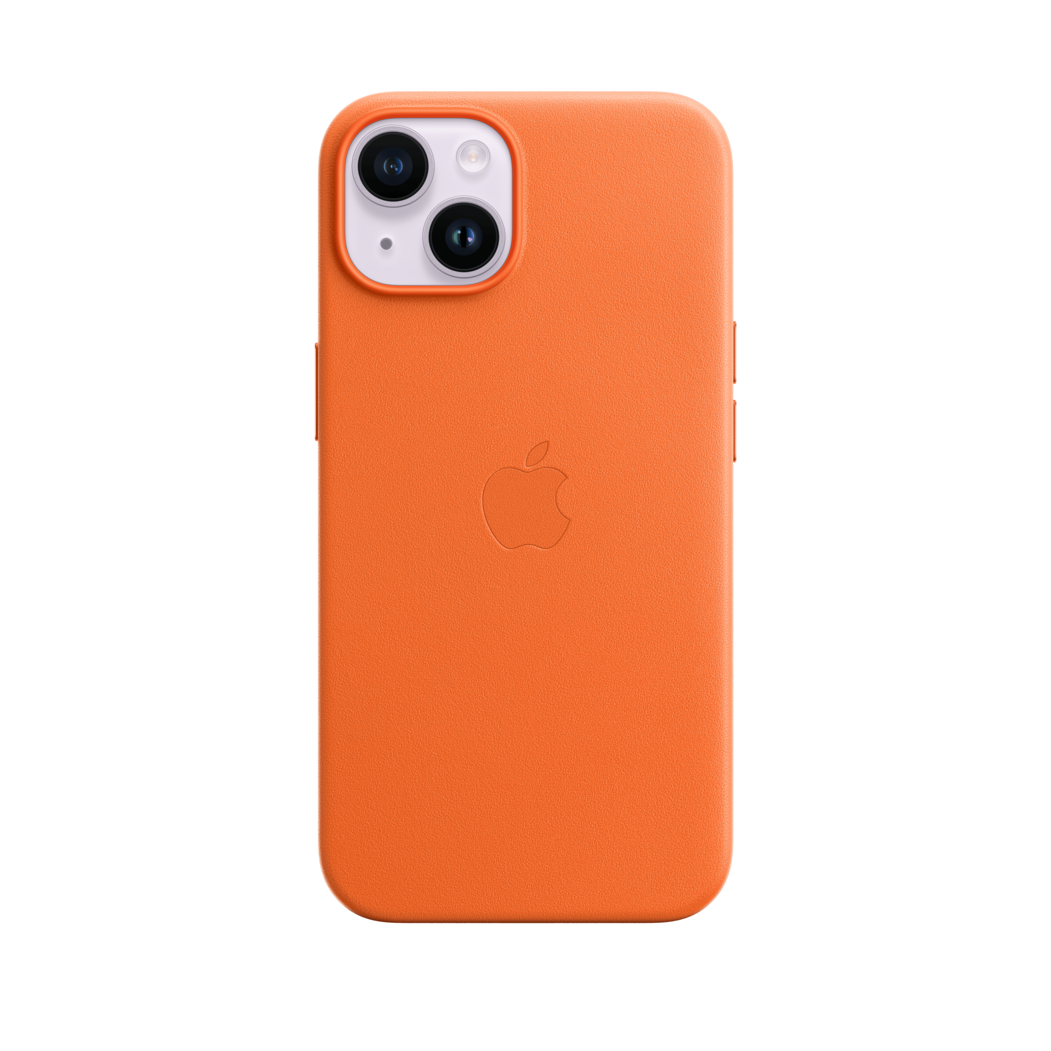 iPhone 14 Leather Case with MagSafe — Orange
