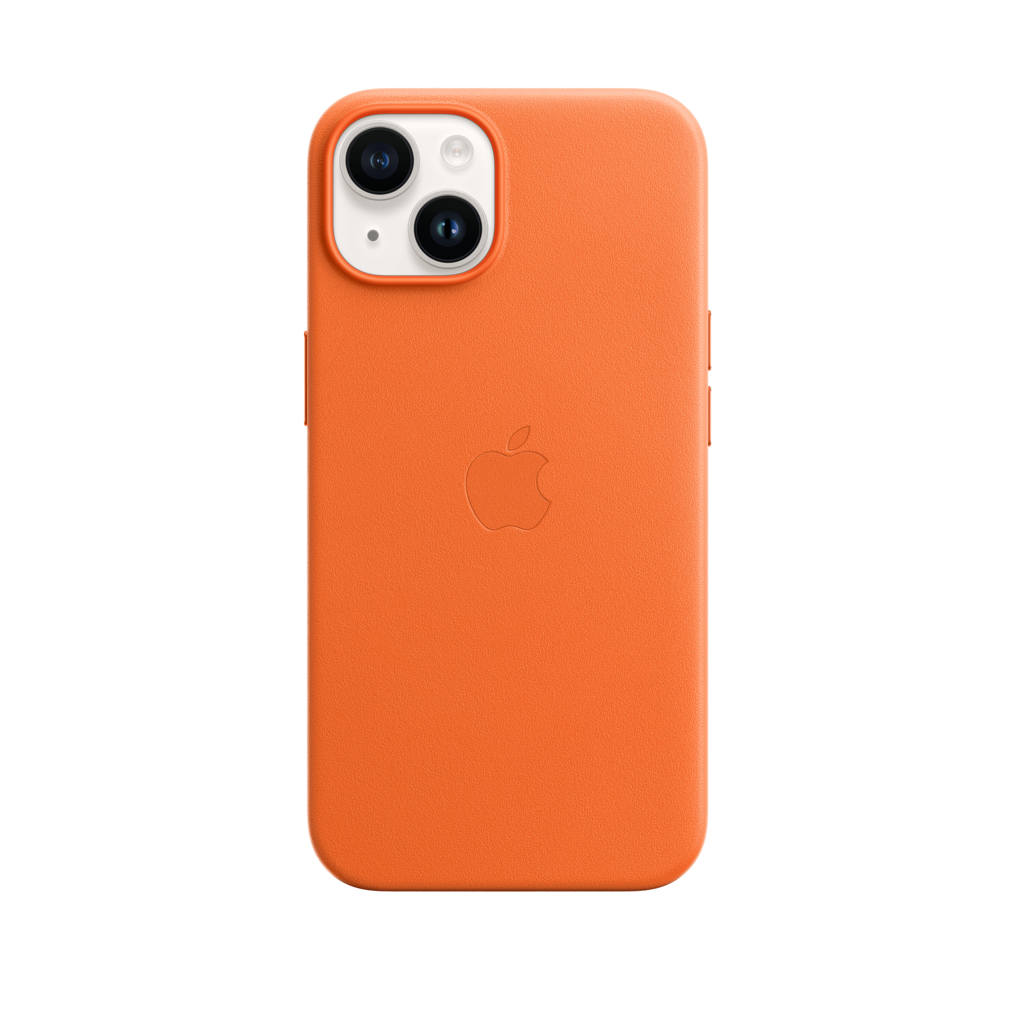 iPhone 14 Leather Case with MagSafe — Orange