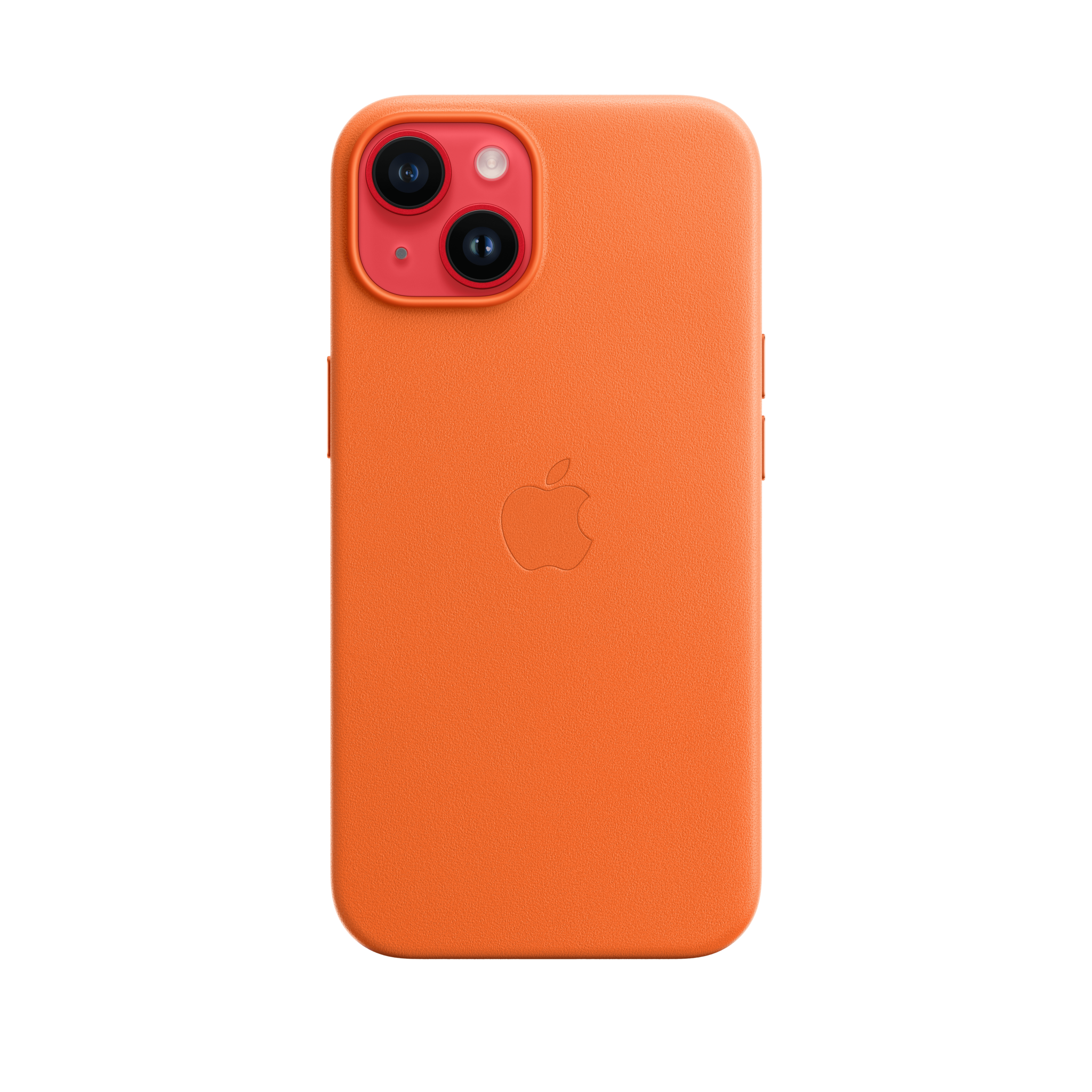 iPhone 14 Leather Case with MagSafe — Orange