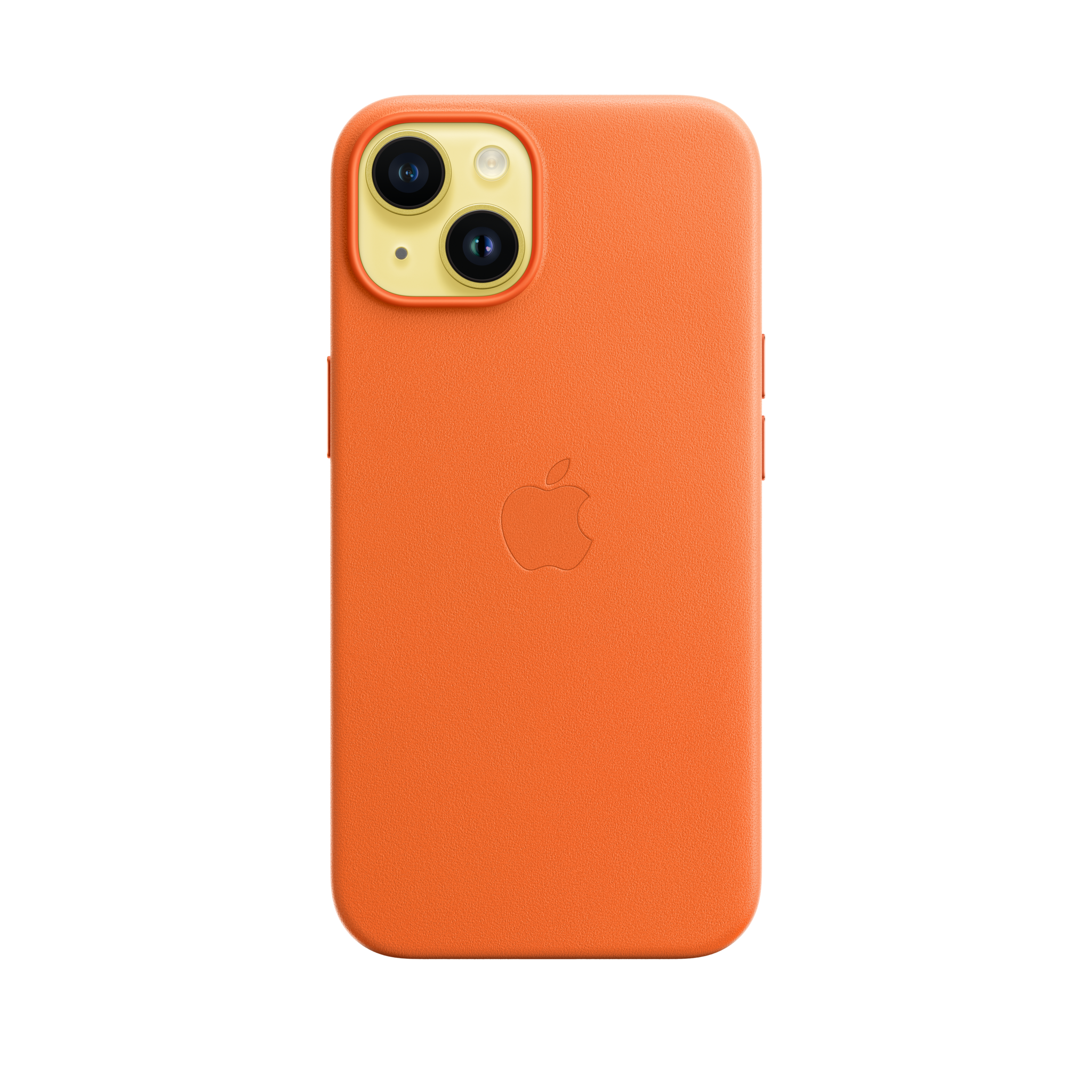 iPhone 14 Leather Case with MagSafe — Orange