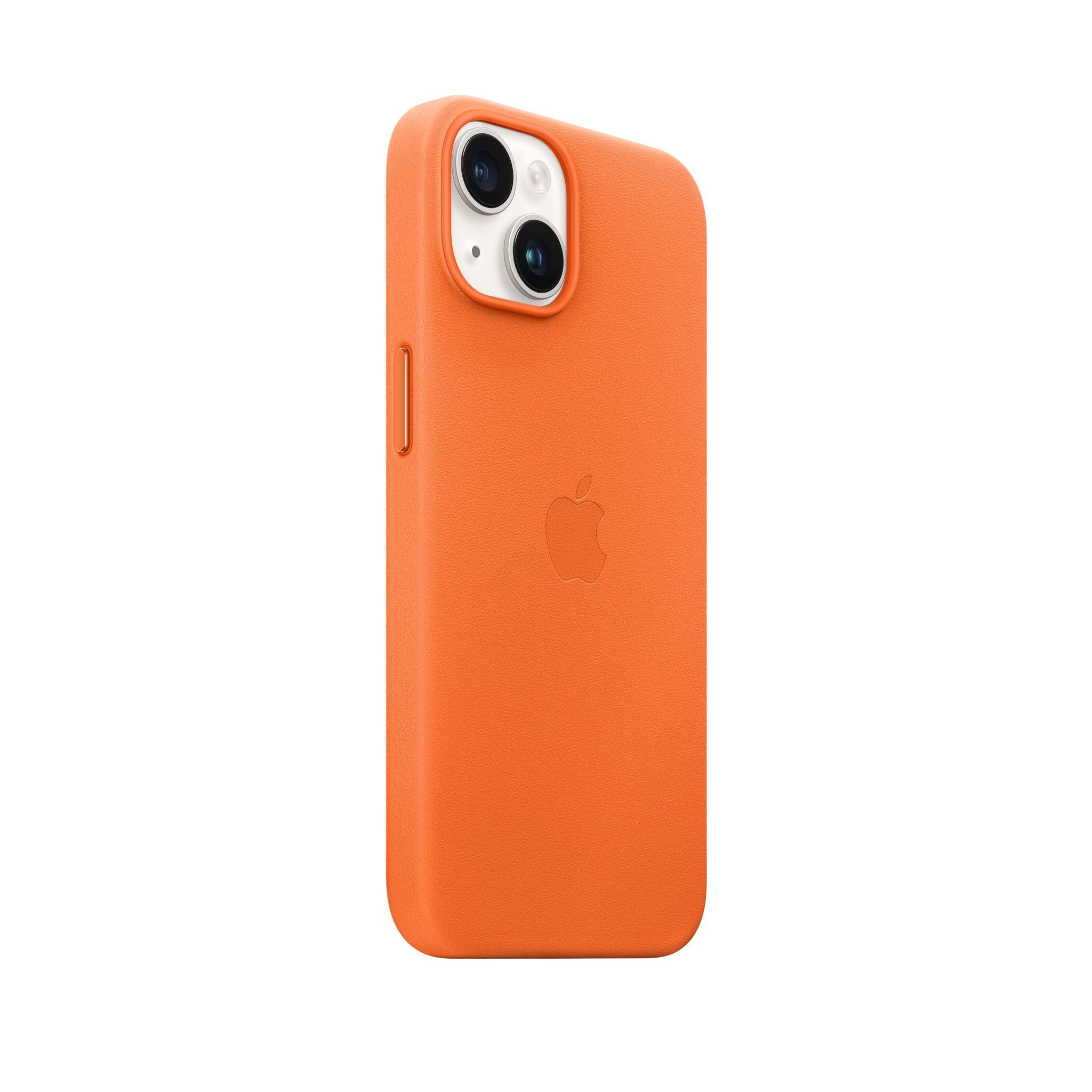 iPhone 14 Leather Case with MagSafe — Orange