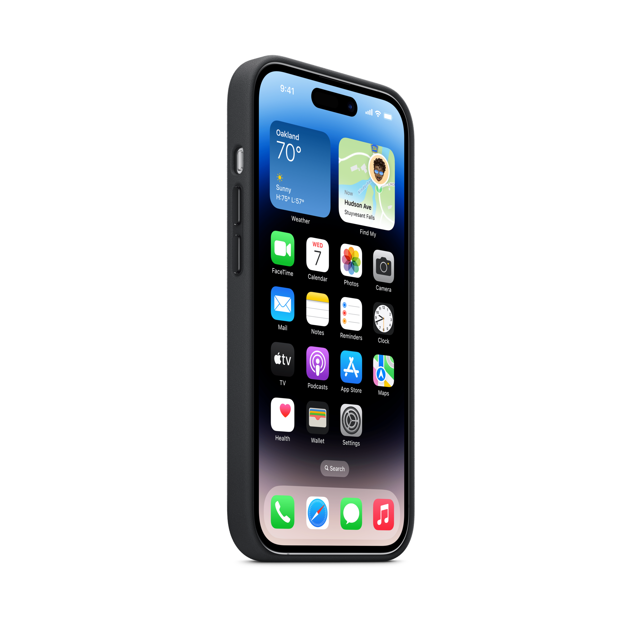 iPhone 14 Pro Leather Case with MagSafe — Midnight