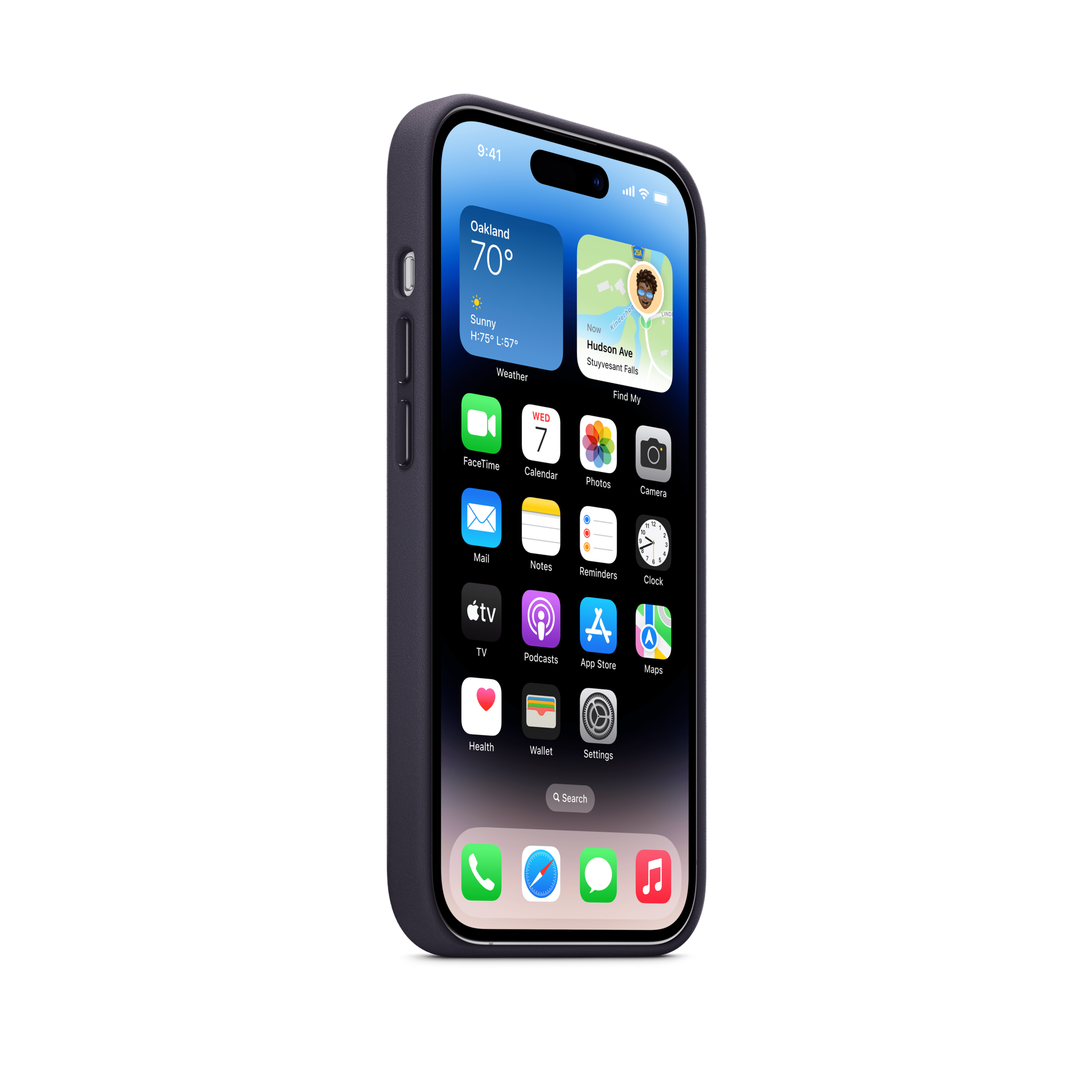 iPhone 14 Pro Leather Case with MagSafe — Ink