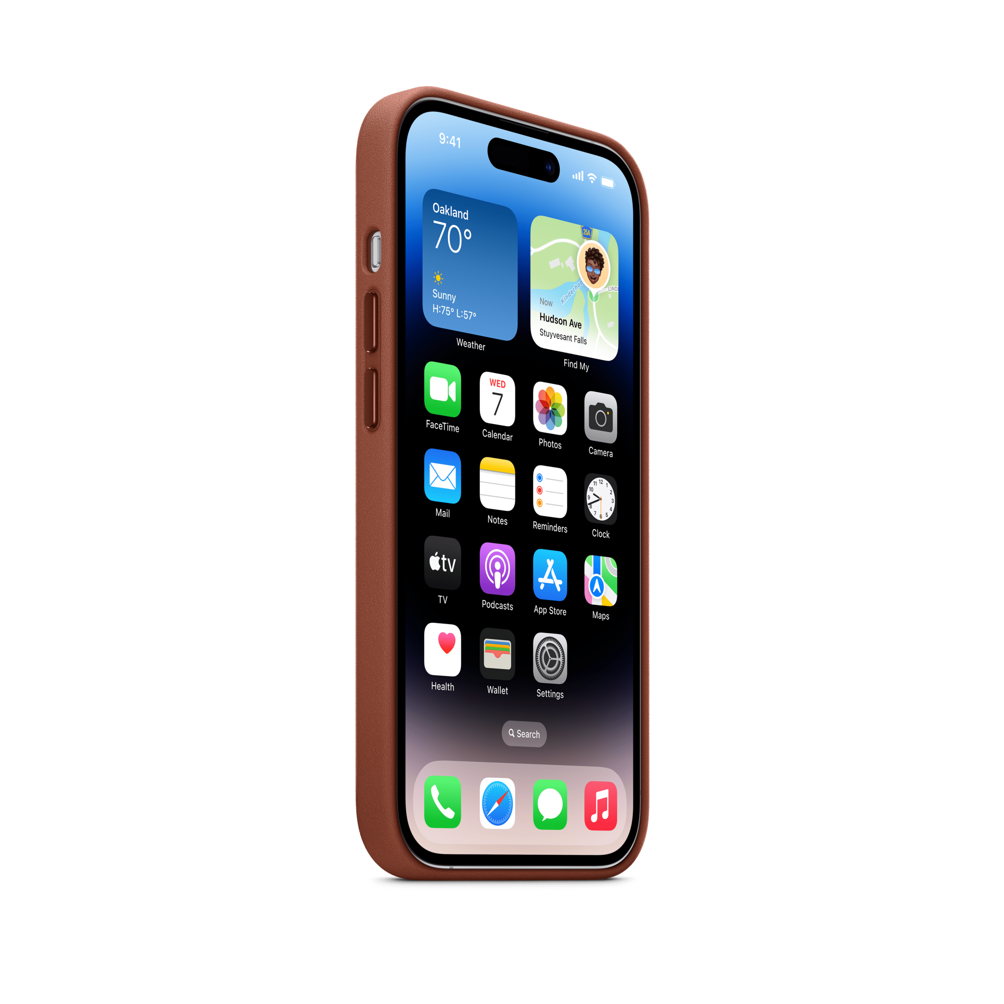 iPhone 14 Pro Leather Case with MagSafe — Umber