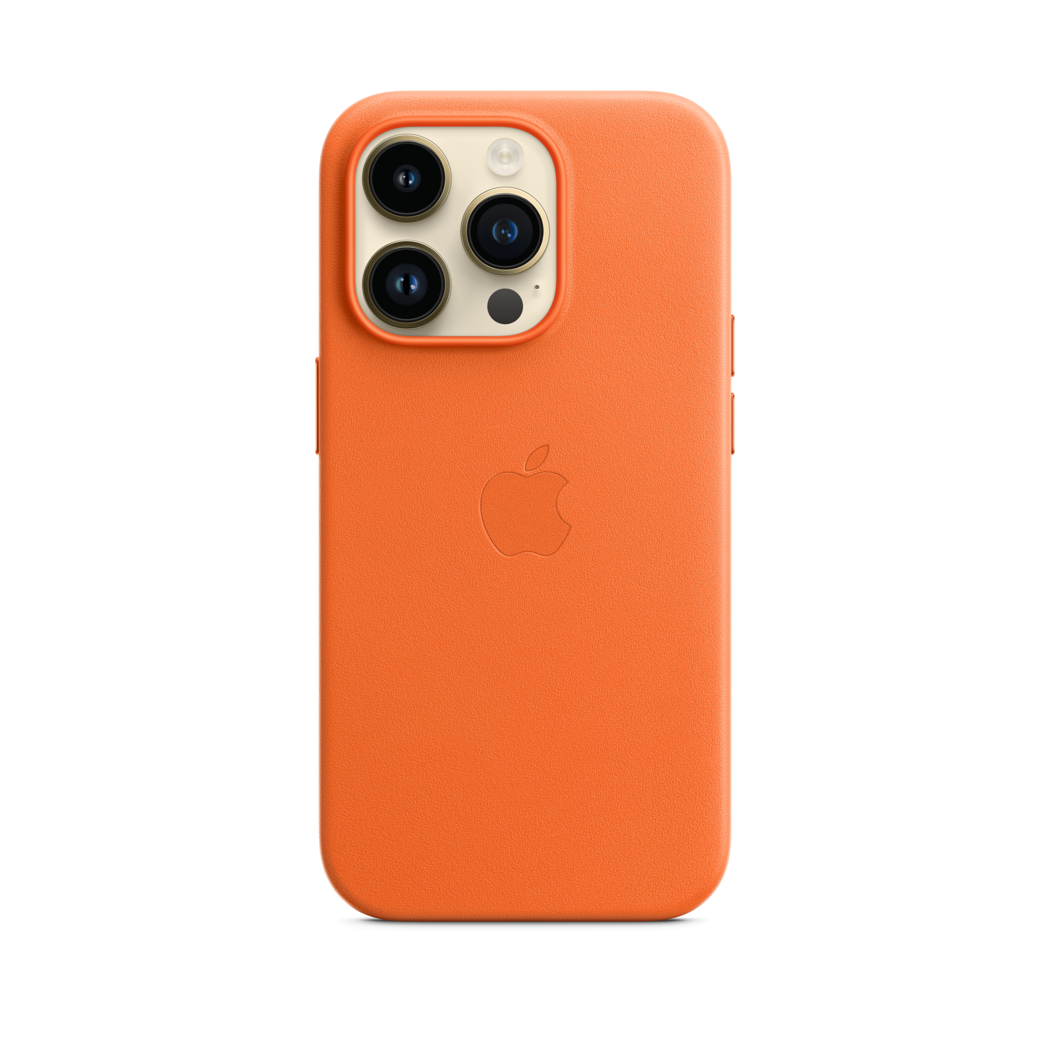 iPhone 14 Pro Leather Case with MagSafe — Orange