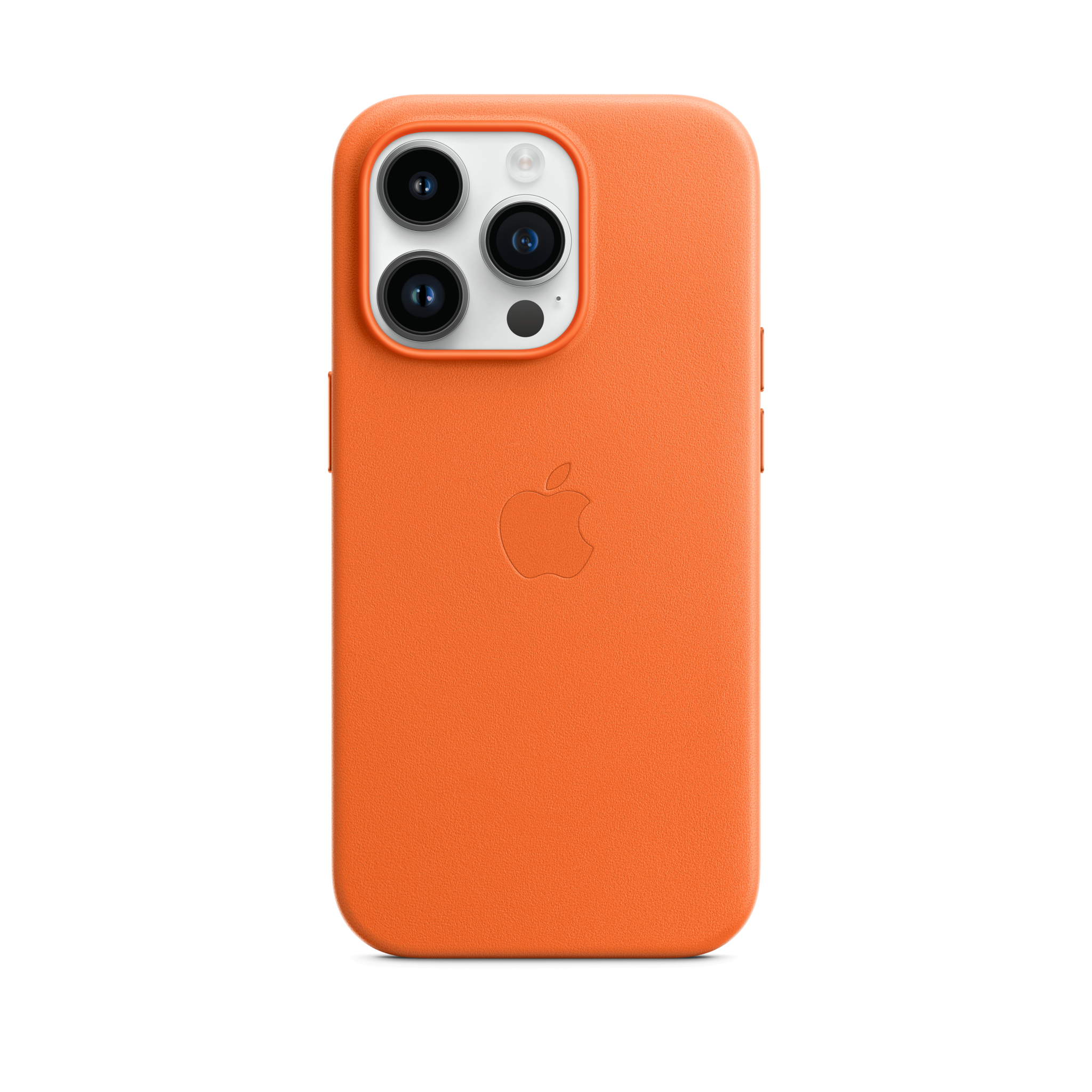 iPhone 14 Pro Leather Case with MagSafe — Orange