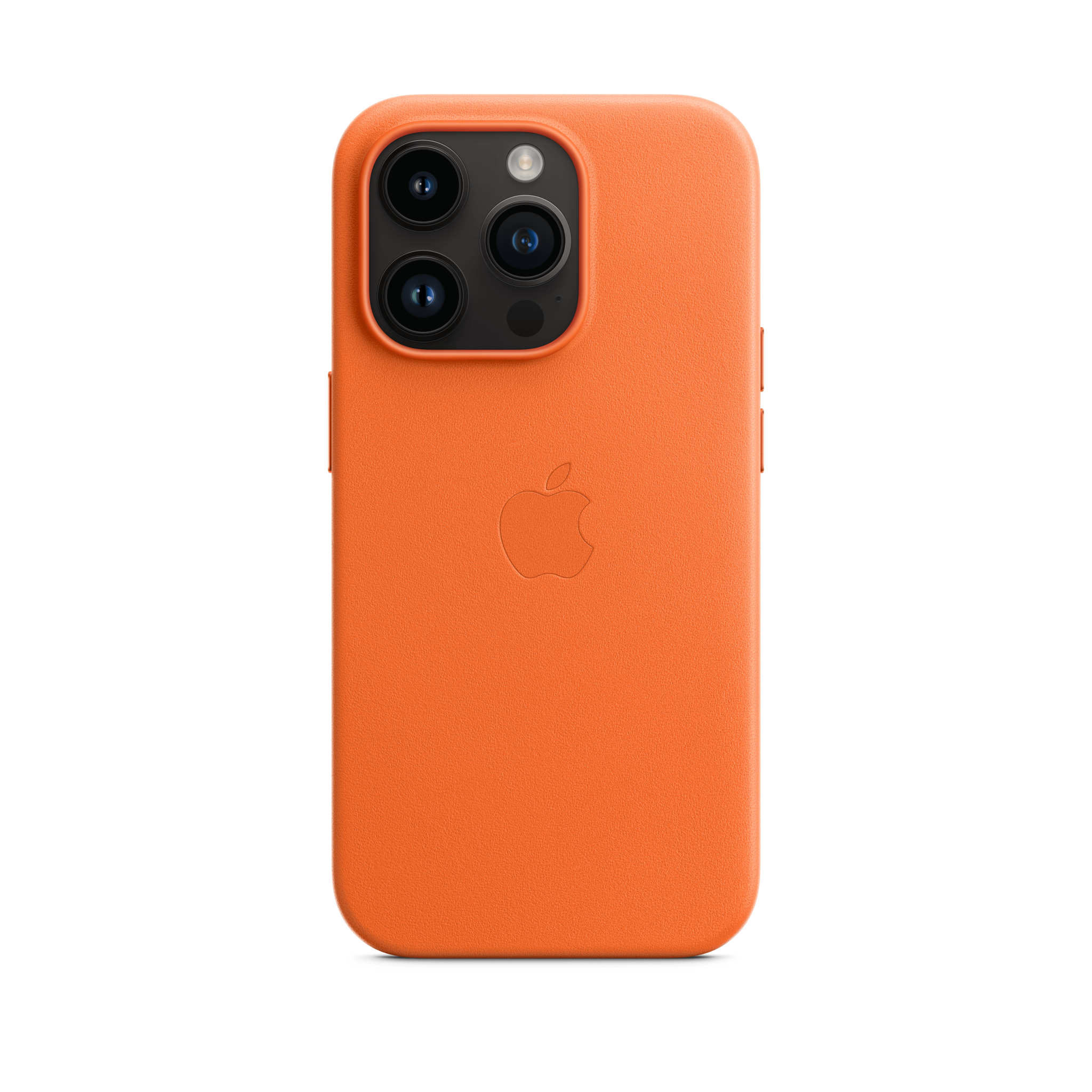 iPhone 14 Pro Leather Case with MagSafe — Orange