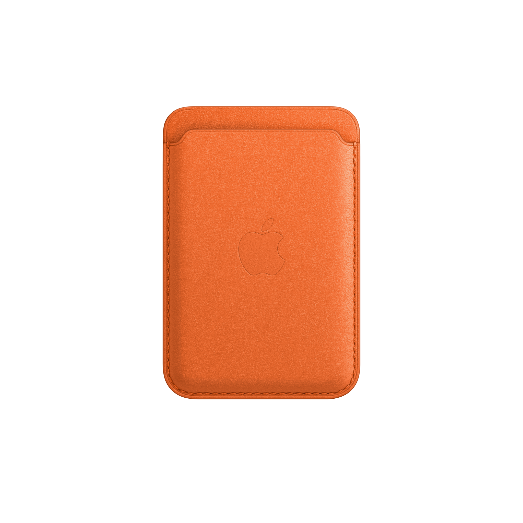 iPhone Leather Wallet with MagSafe — Orange
