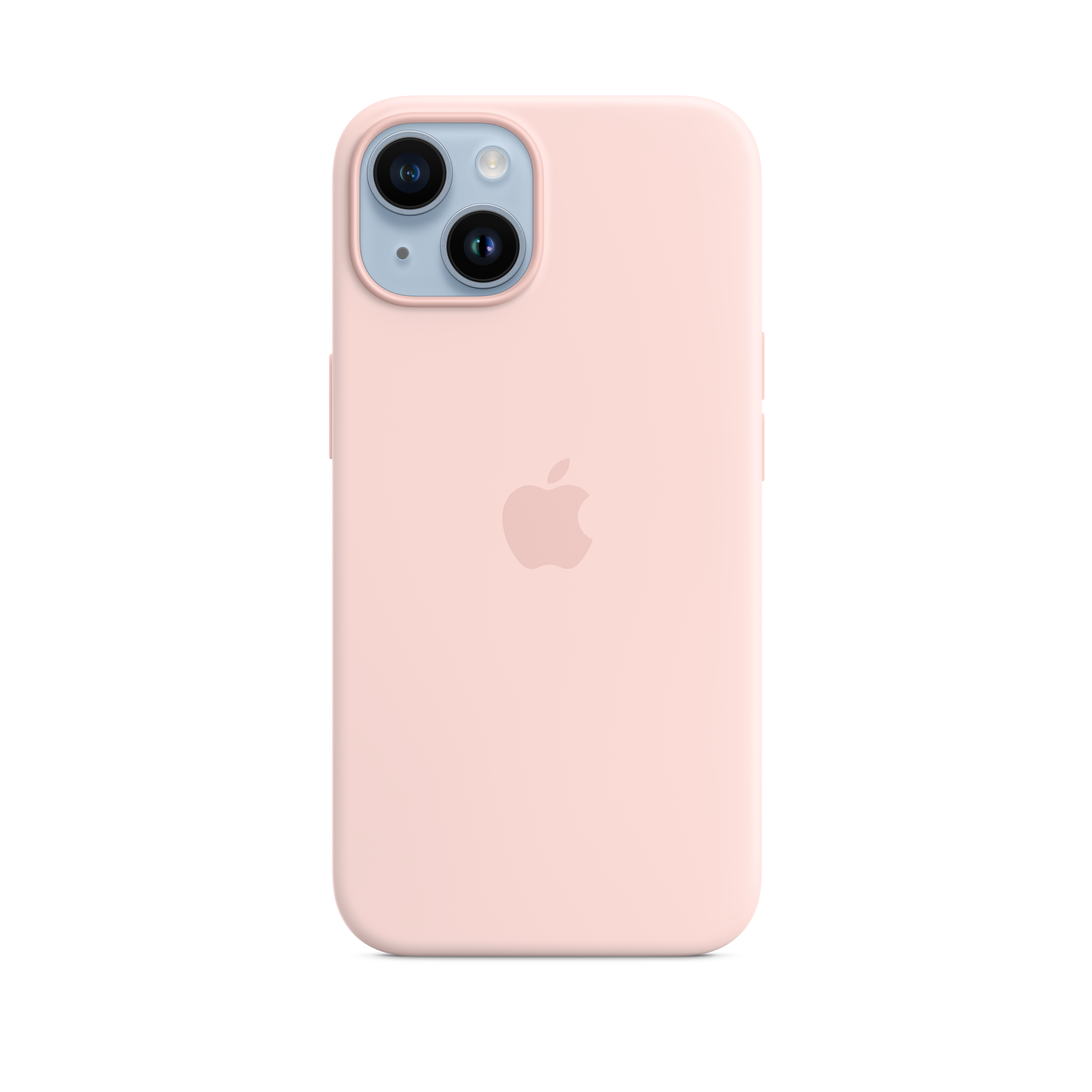 iPhone 14 Silicone Case with MagSafe — Chalk Pink