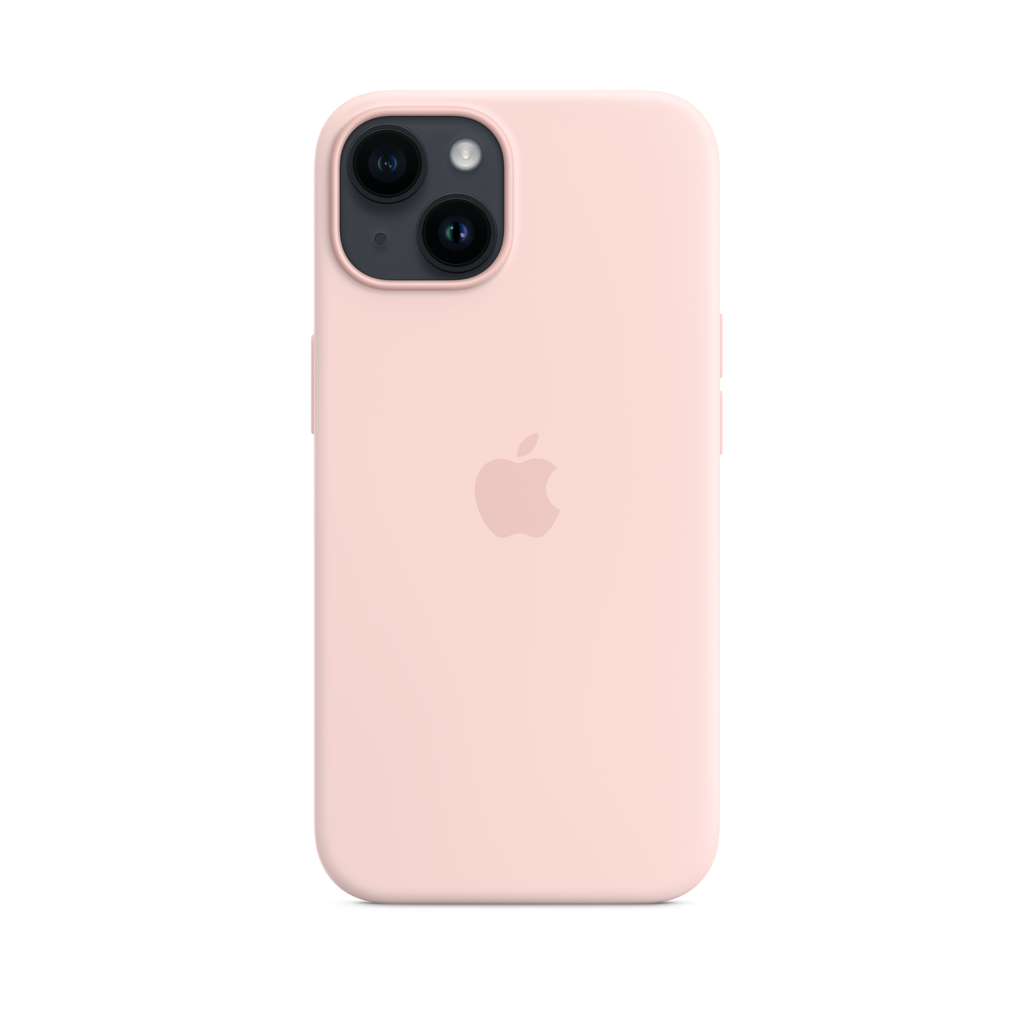 iPhone 14 Silicone Case with MagSafe — Chalk Pink