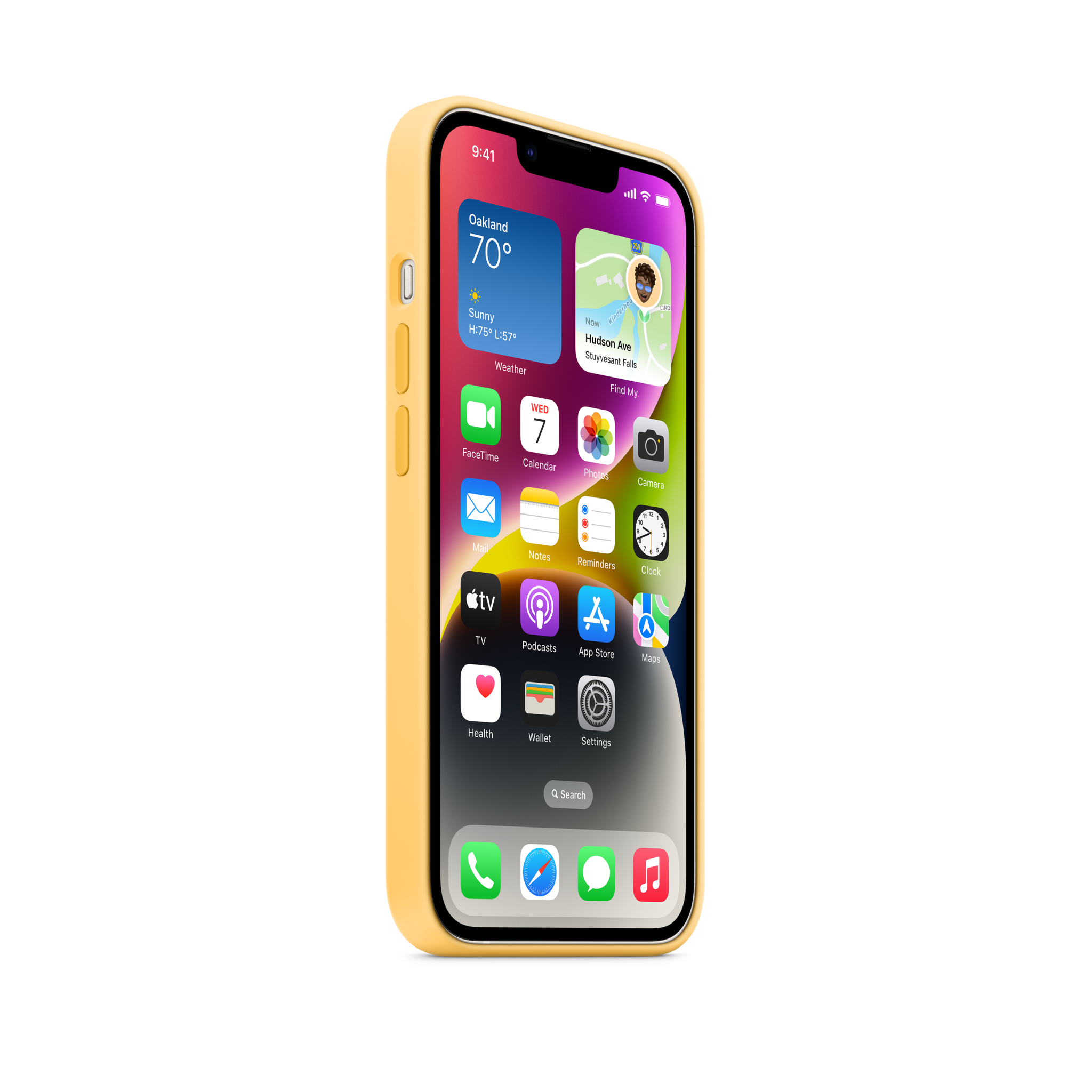 iPhone 14 Silicone Case with MagSafe — Sunglow