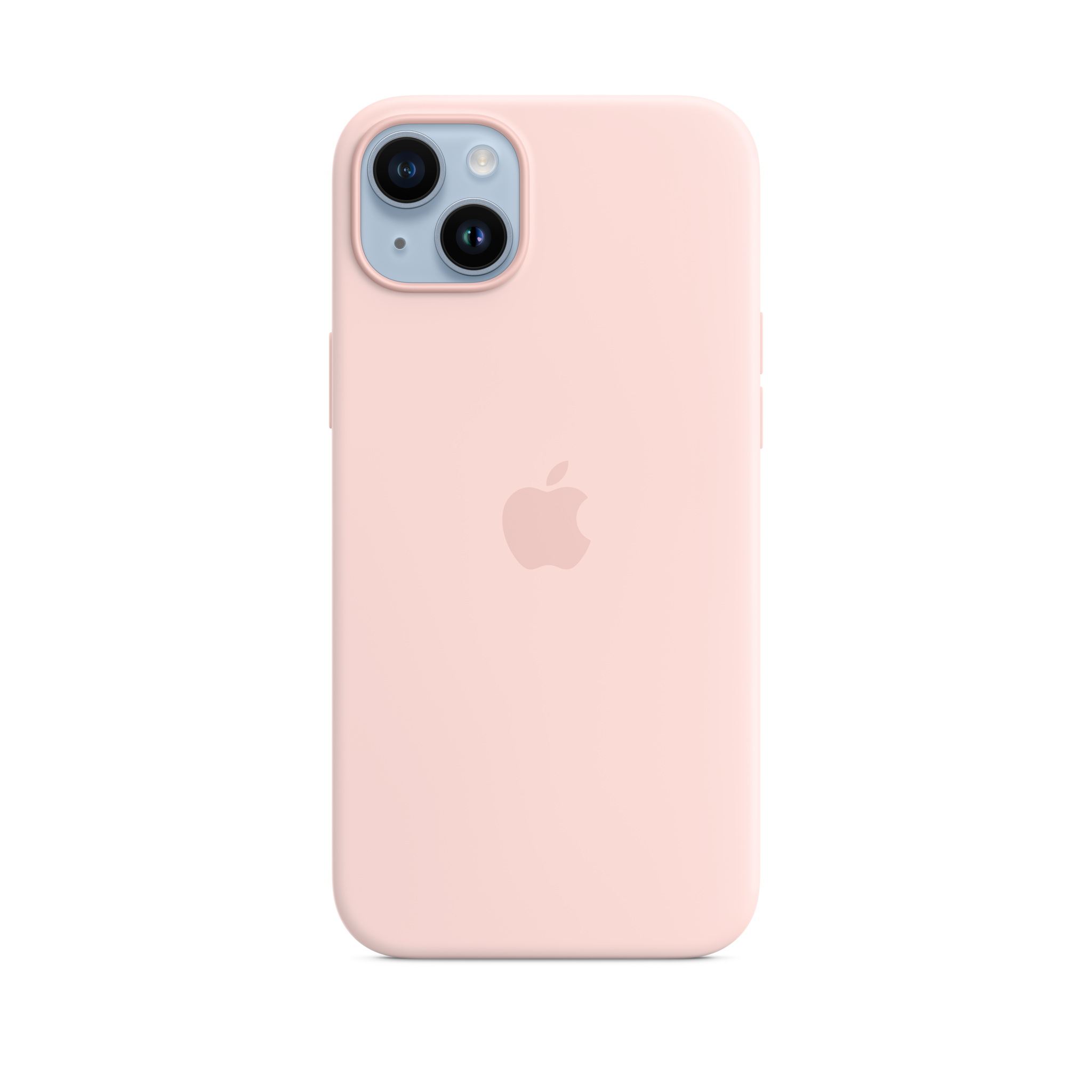iPhone 14 Plus Silicone Case with MagSafe — Chalk Pink